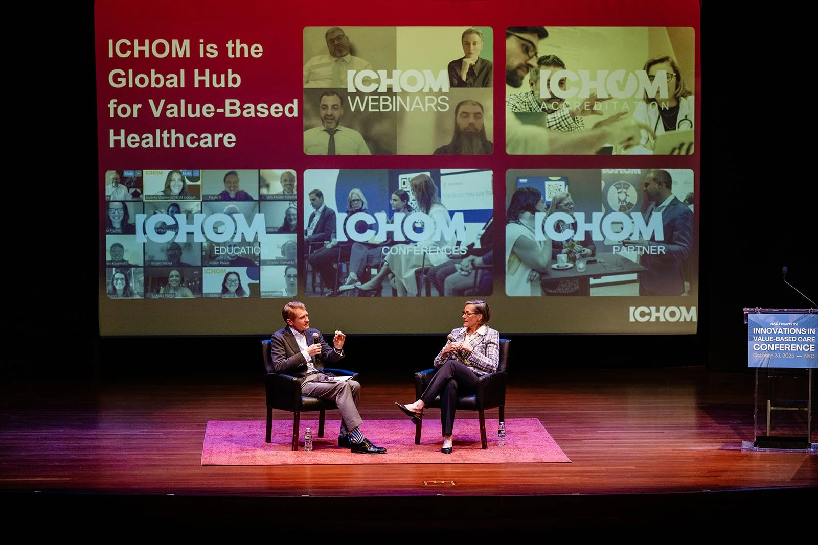  Jennifer Bright,  President &amp; CEO of International Consortium for Health Outcomes Measurement, presents at the 2026 IVBC Conference hosted by HSG.  