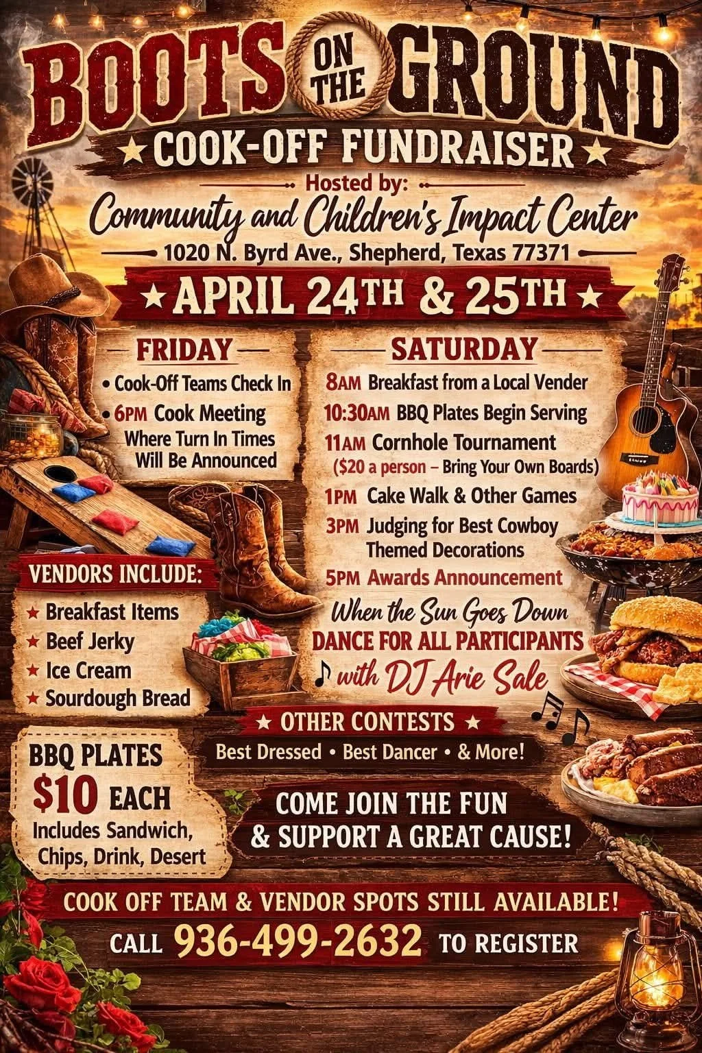 Boots on the Ground Cook-off Fundraiser