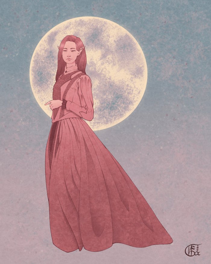 Celestial Elven Lady, digital 2025