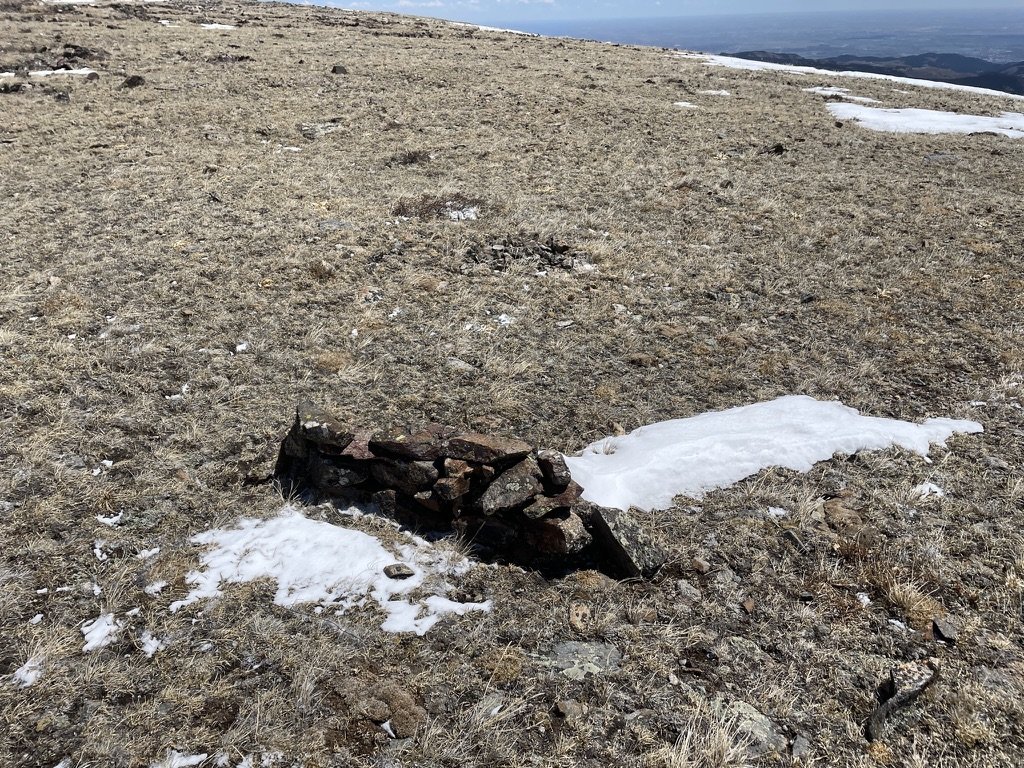 Snow around an experimental rock wall on Niwot Ridge, Colorado