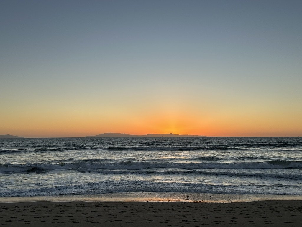 Santa Cruz Island on the horizon - Santa Barbara, California