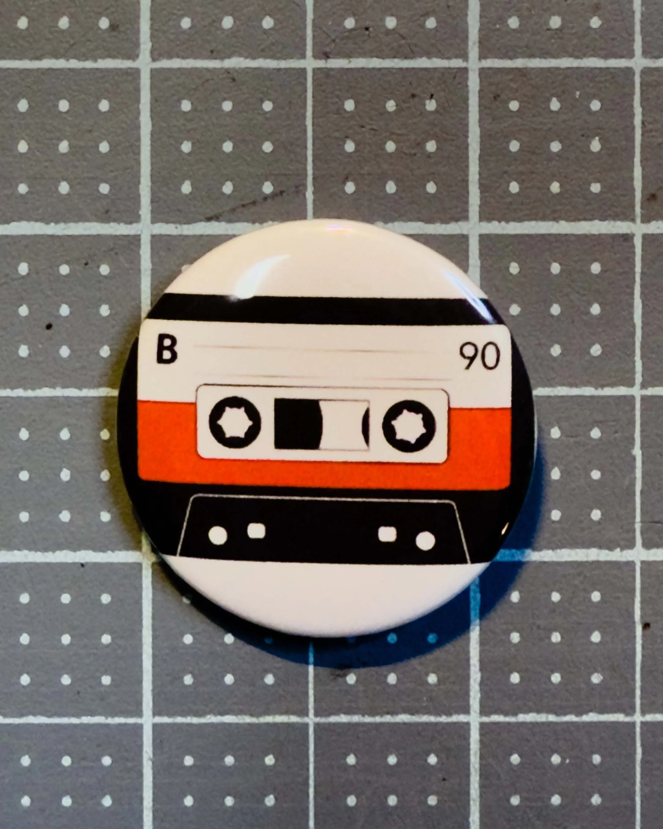 Cassette Tape Button