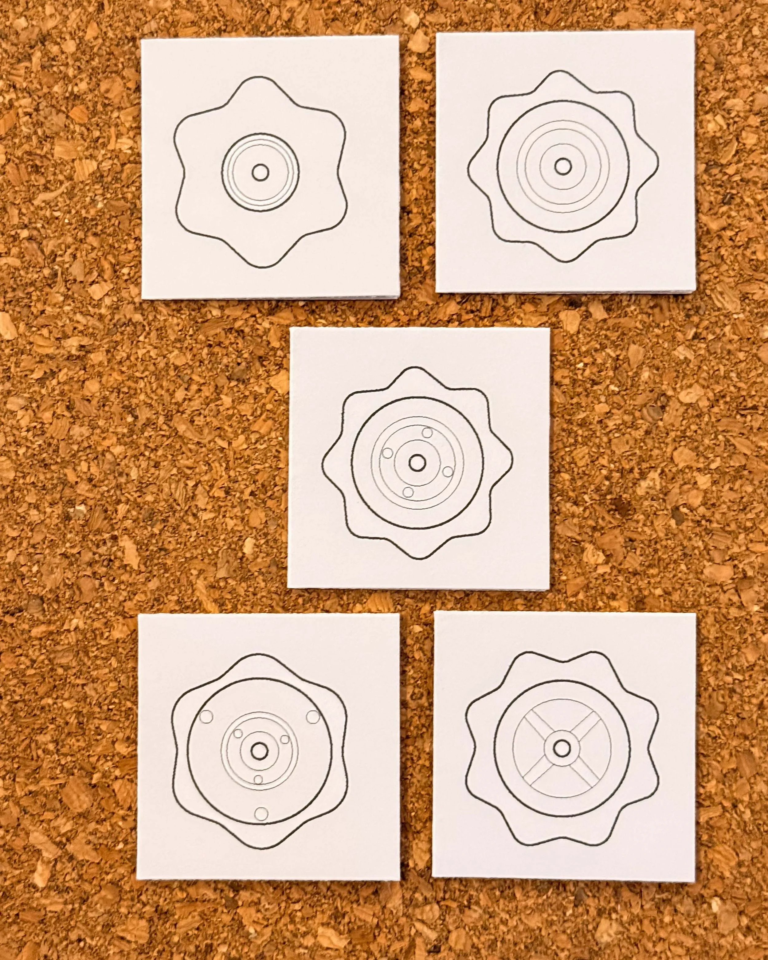 Flower Valve Handles Tiny Cards