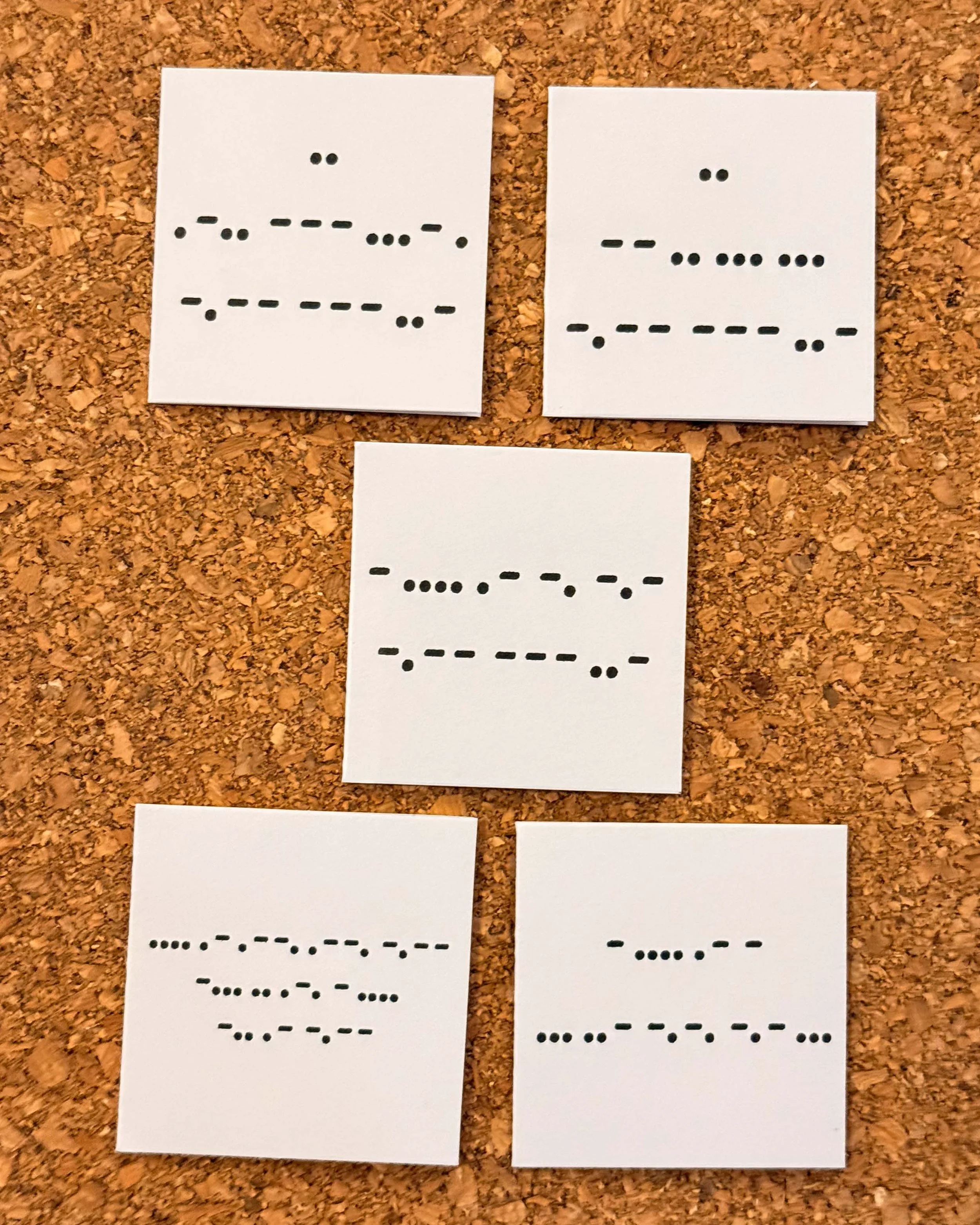 Morse Code Tiny Cards