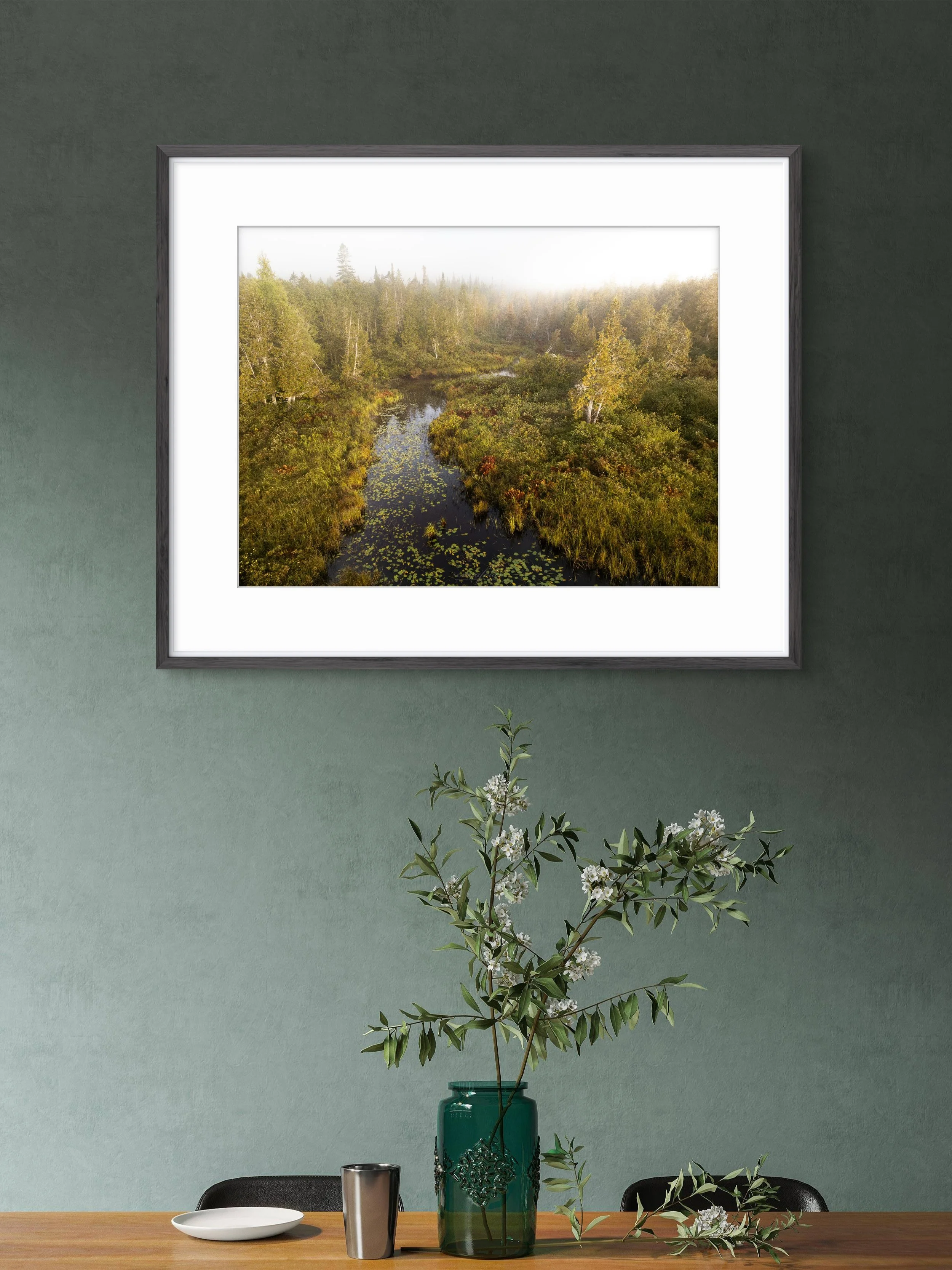 Above the Bog - North Concord, Vermont | Ariel Landscape Photography Print