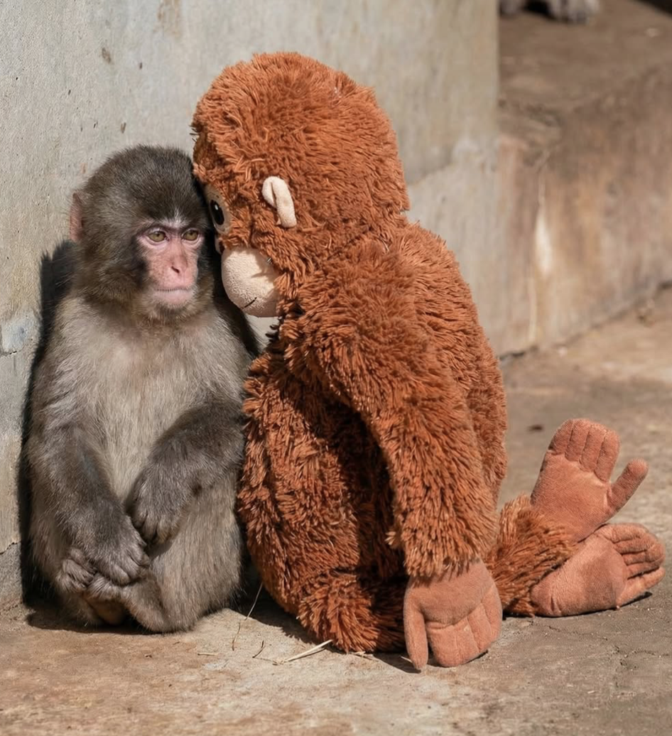 Punch the baby monkey clings to a stuffed toy after being isolated, a viral story that inspired a lesson about including hesitant kids with tiny brave steps.