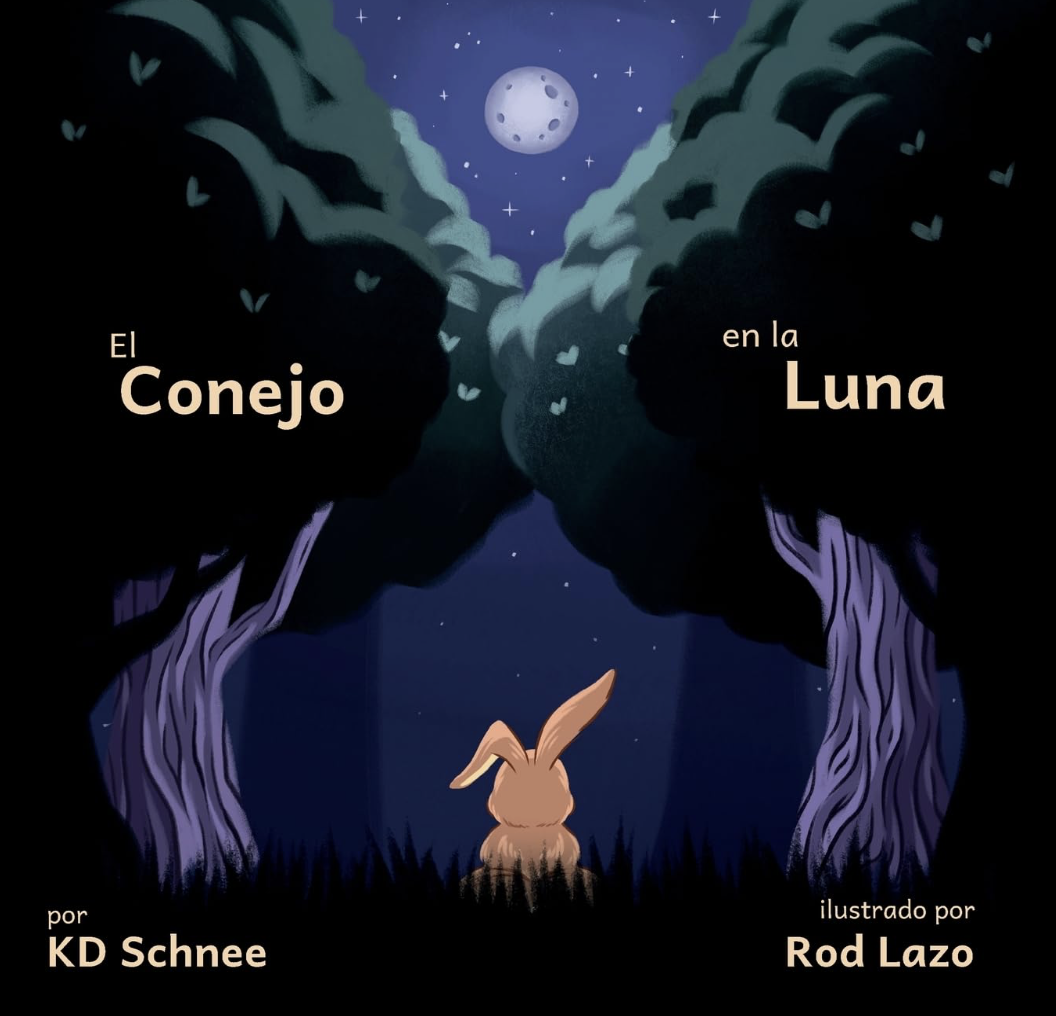 Portada de El Conejo en la Luna, edición infantil en español escrita en prosa