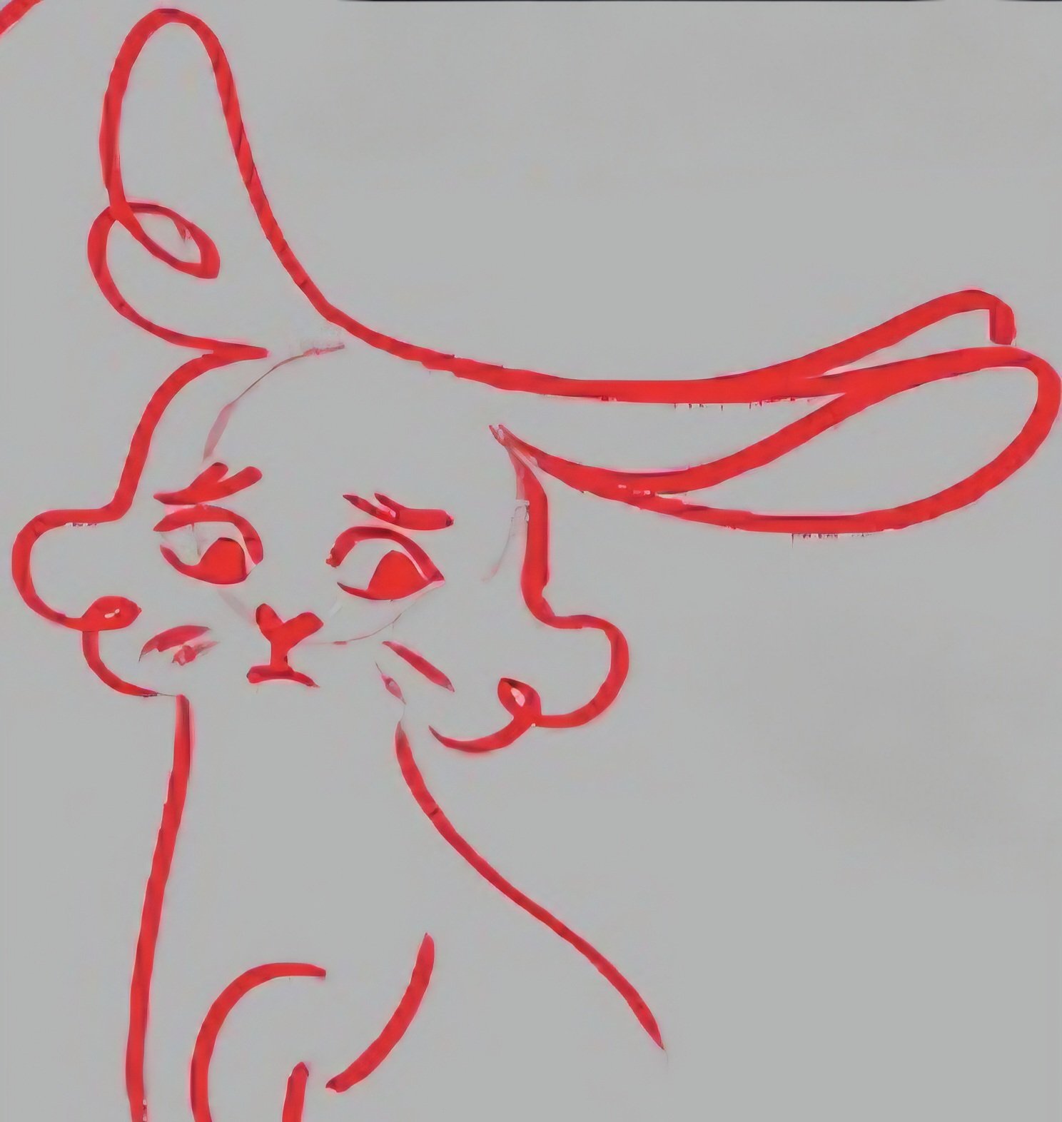 Yabbit the Rabbit facial expression sketch showing hesitation and big feelings in a children’s book character.