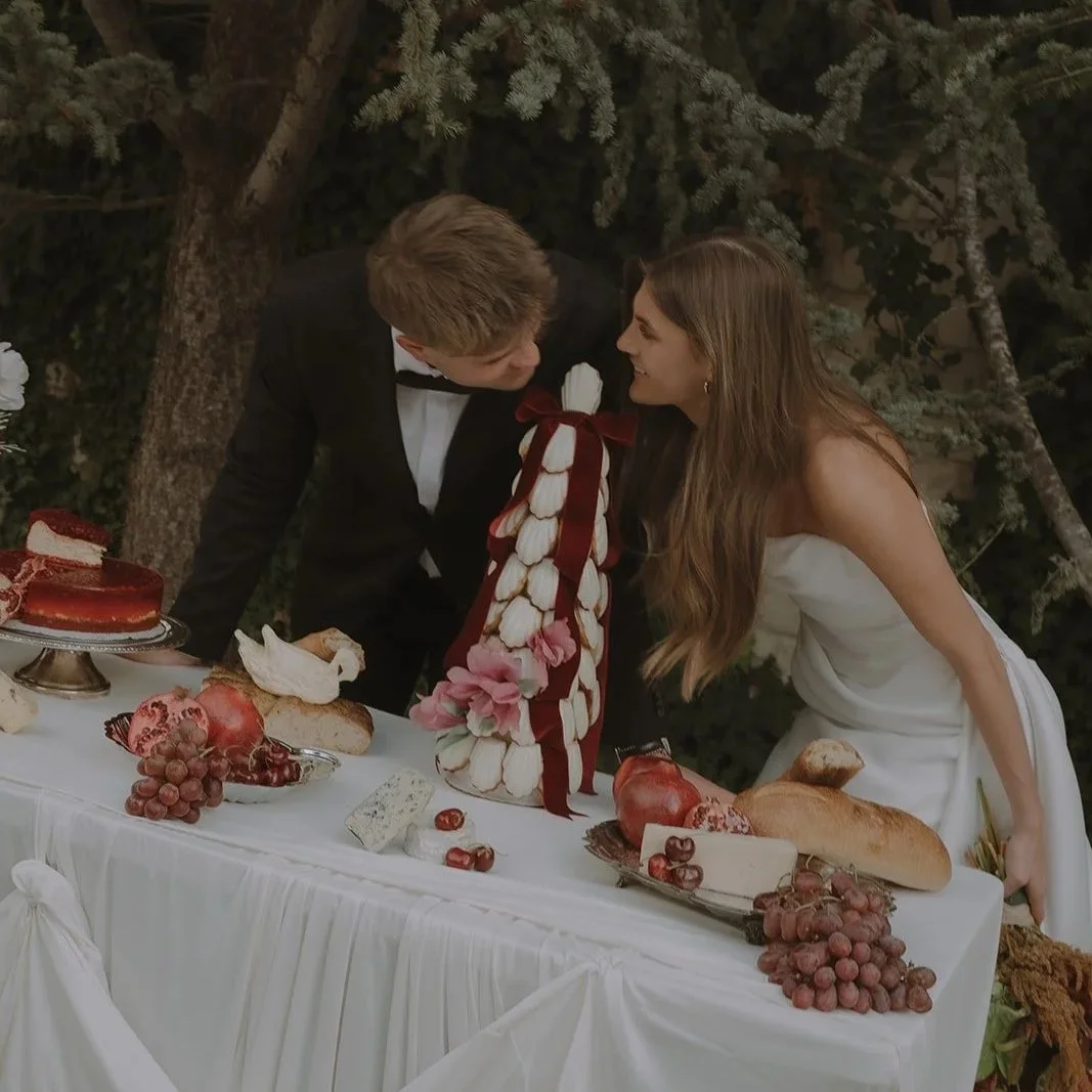 Utah food styling with vintage silver platters at Twenty and Creek