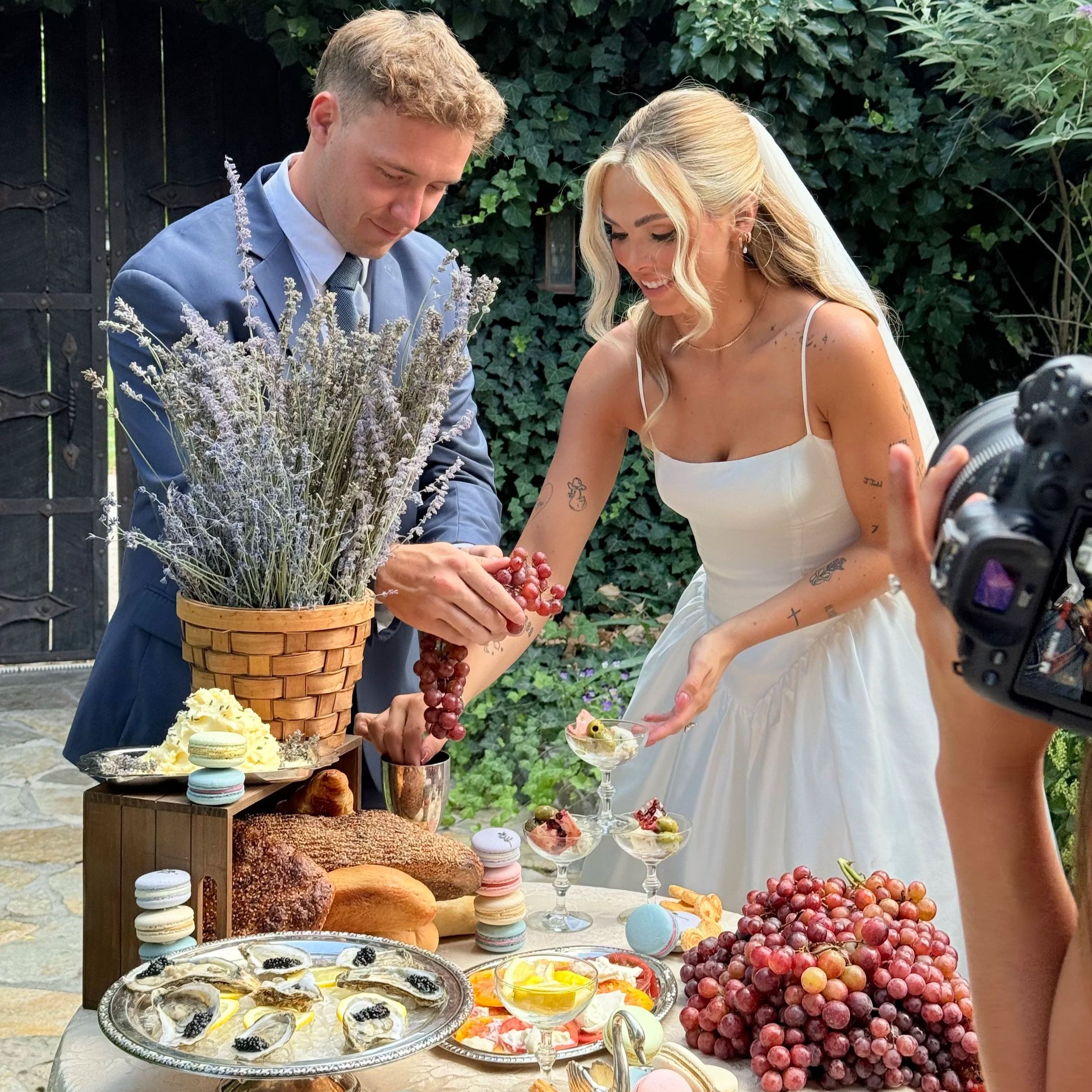 A stunning Provence-inspired food styling set up at Wadley Farms in Utah