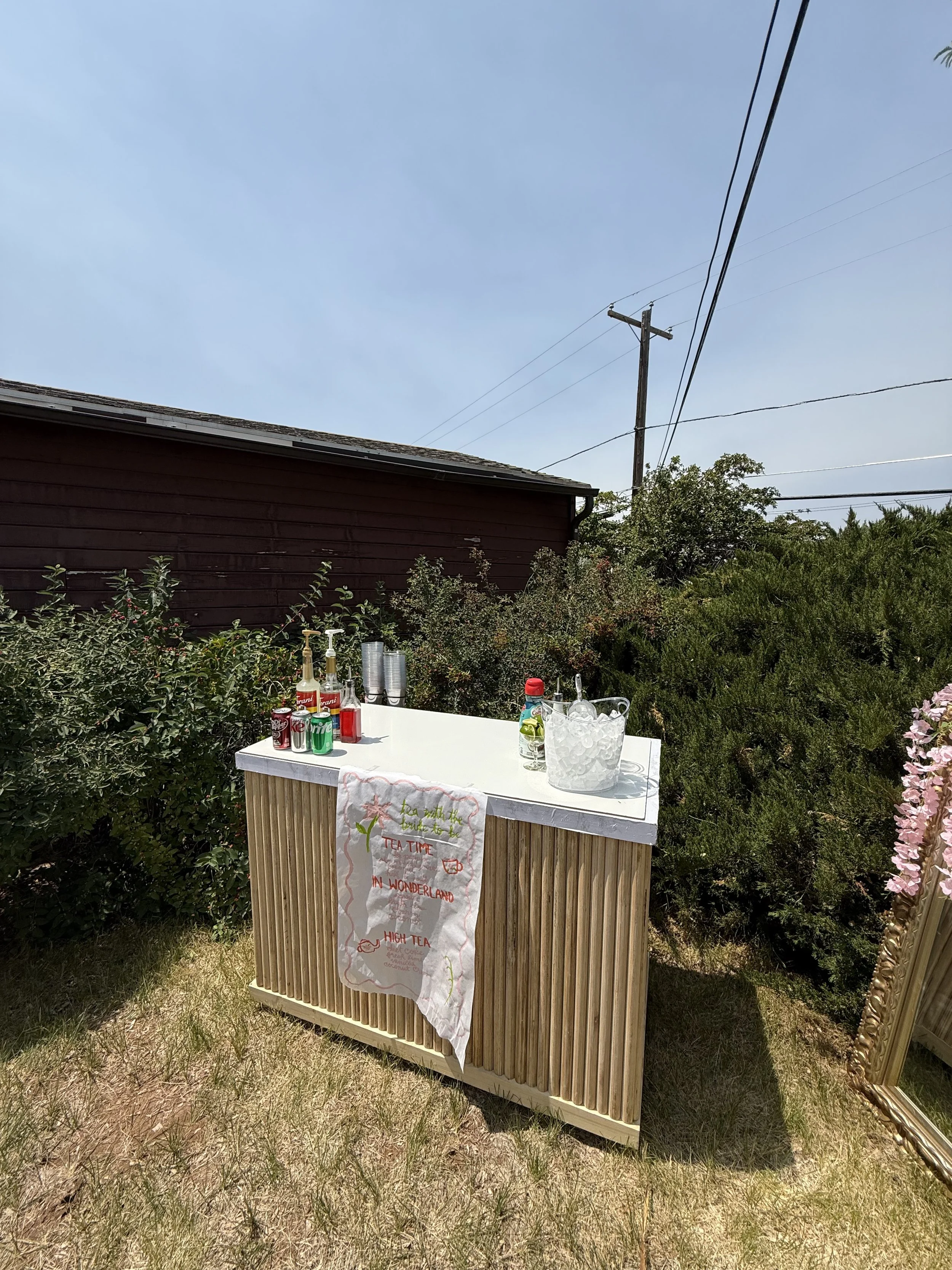 Dirty soda cart catering in Salt Lake City for bridal shower