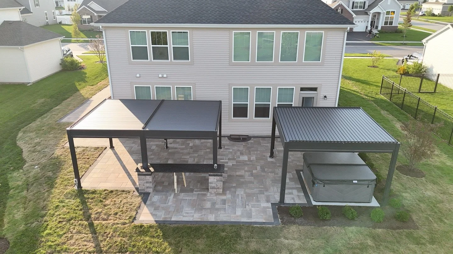 🚧Transforming backyard paradise ✨
Featuring dual louvered pergolas with screens & heaters, a relaxing hot tub, and a charming walkway—perfect for entertaining and unwinding.
🔥 We’ll be back soon with just a few finishing touches an