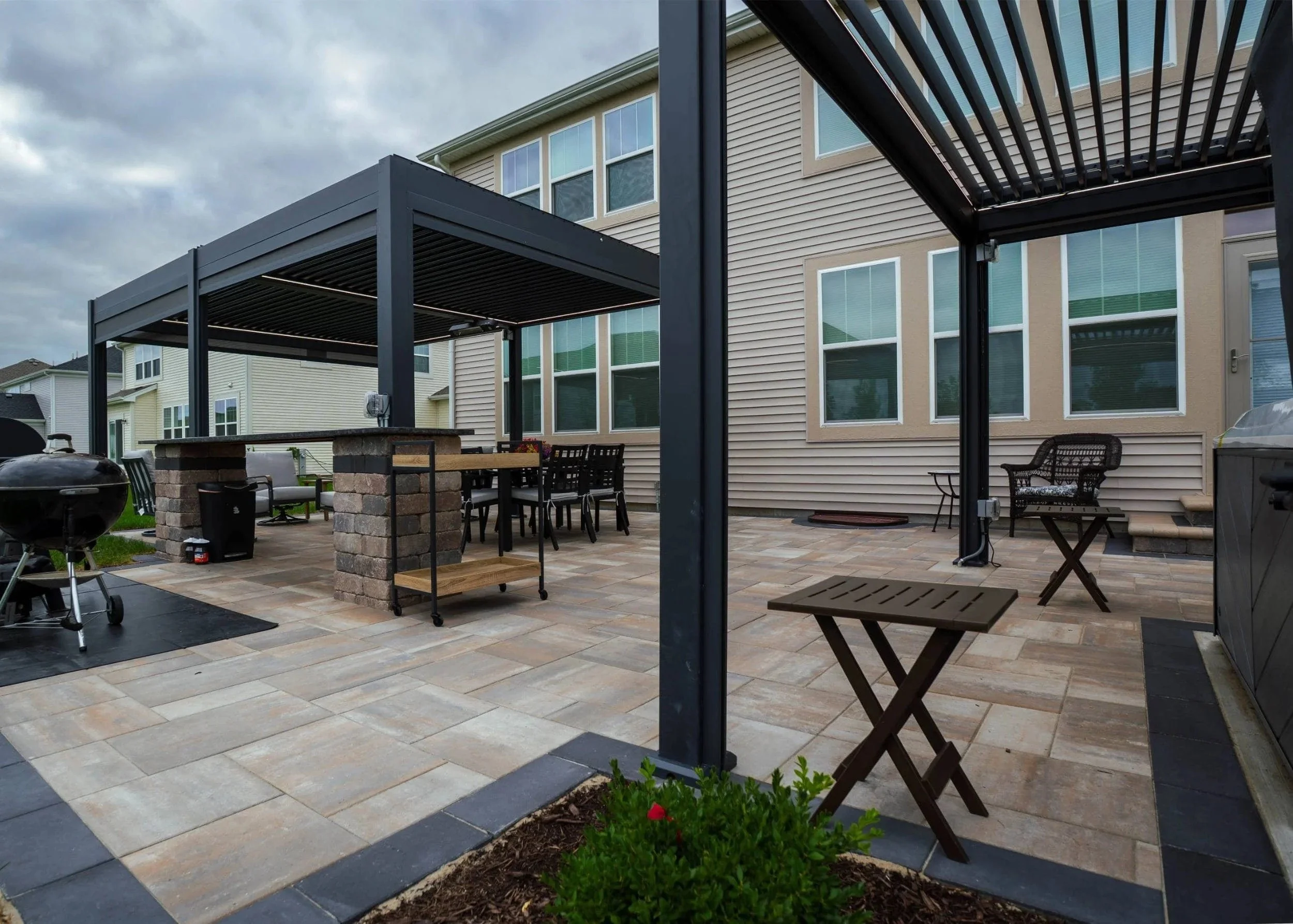 Pergola and gorgeous paver patio in Barrington Hills, IL