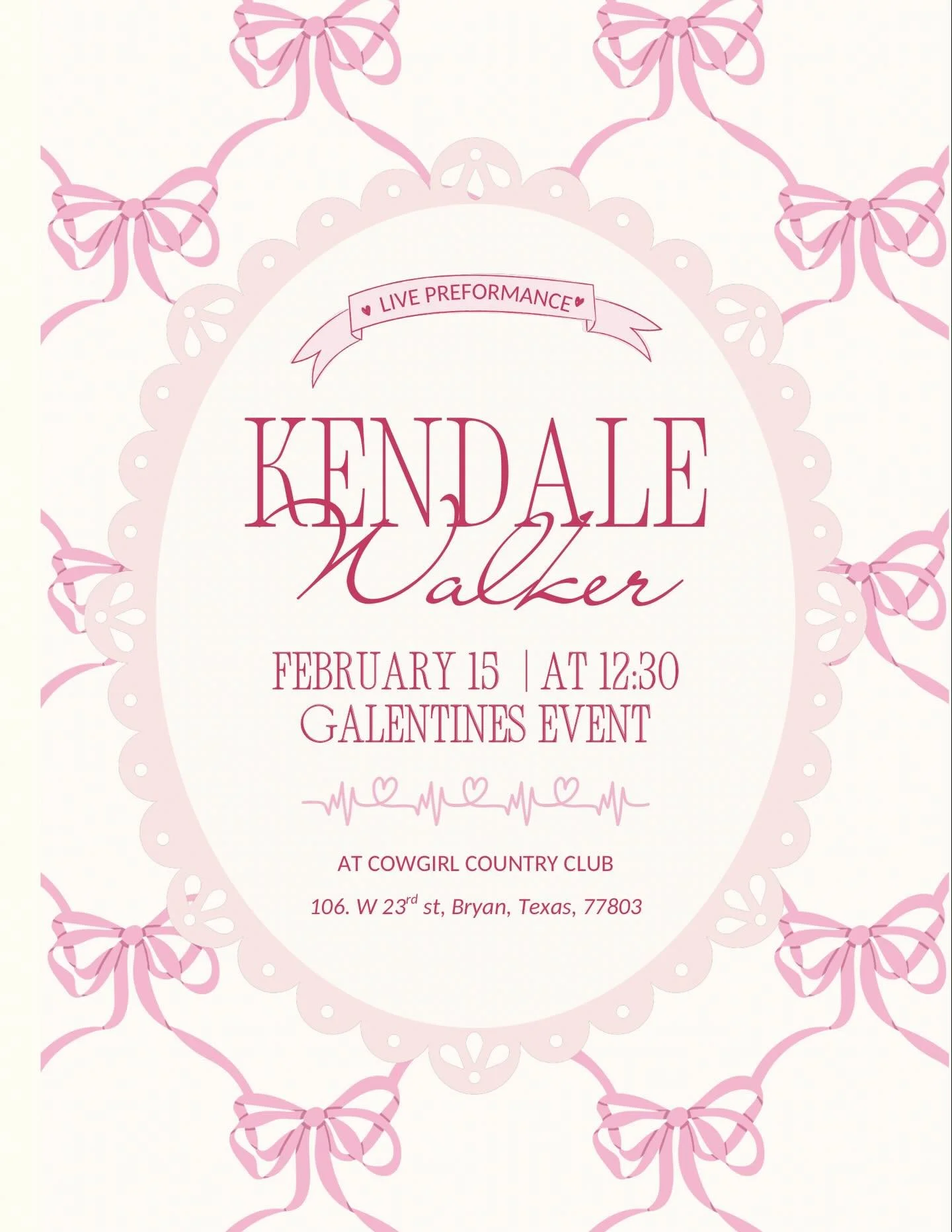 Come see me this Sunday @shop_cowgirlcountryclub &amp; @cowgirluphatbar for their Galentines day event! 🩷💌