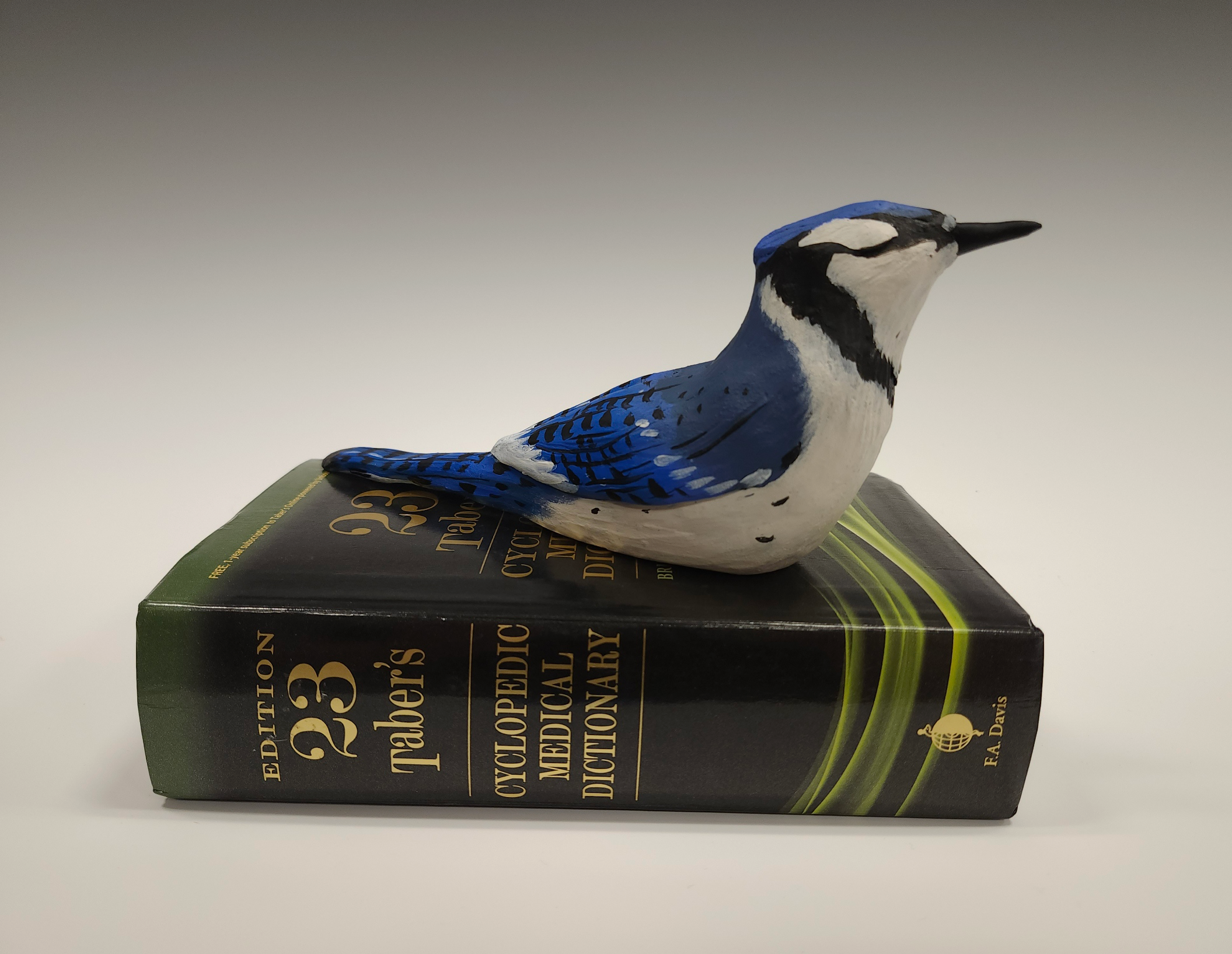 The Nurse, 2025, 6.5"x9"x5.5", Ceramic, Found Object, Paint