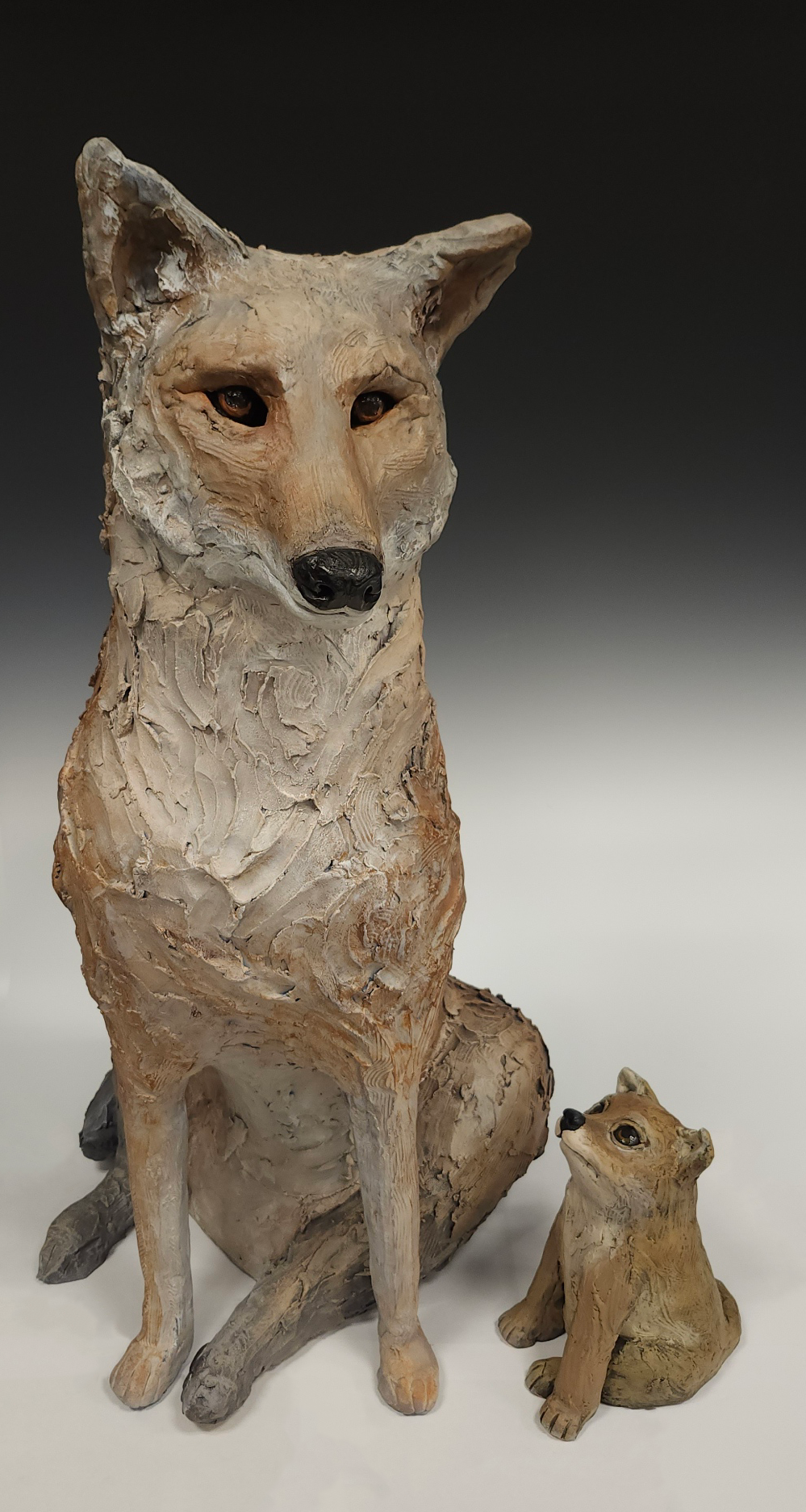 The Observer, 2025, 21"x13"x28", Ceramic, Paint 