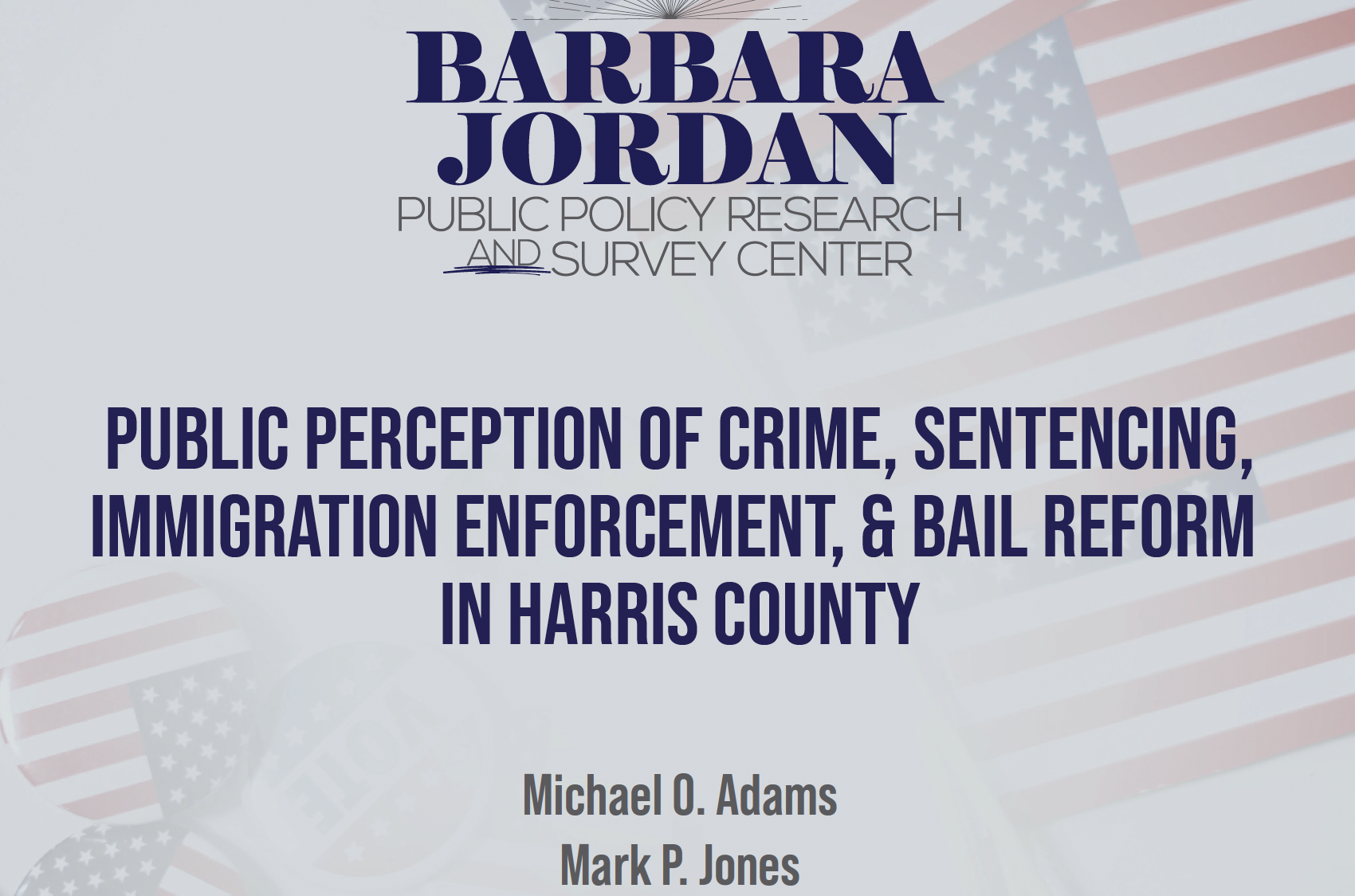 Public Perception of Crime, Sentencing, Immigration Enforcement, and Bail Reform in Harris County