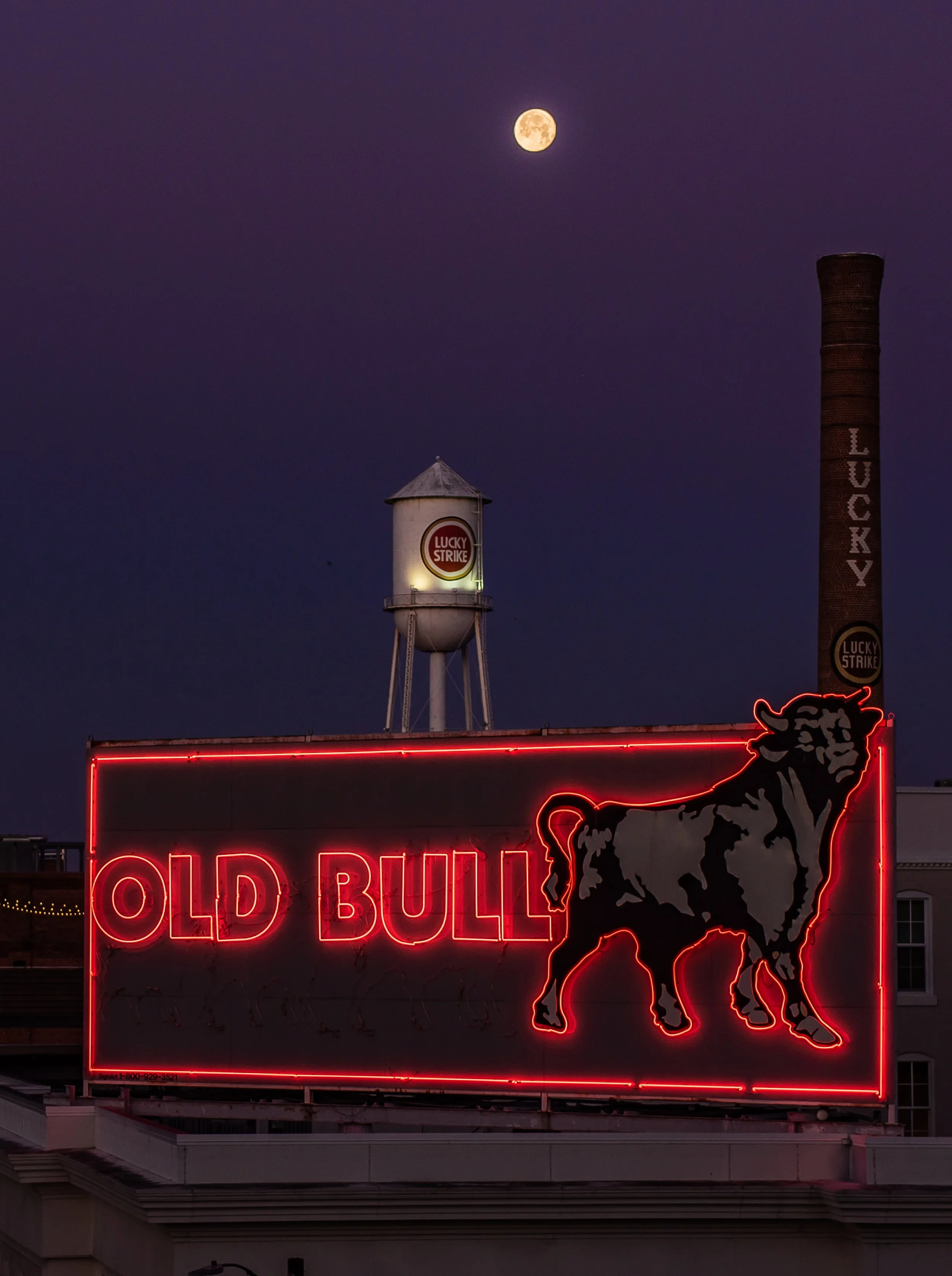 Downtown Durham Real Estate American Tobacco Campus Old Bull Sign Lucky Strike Tower
