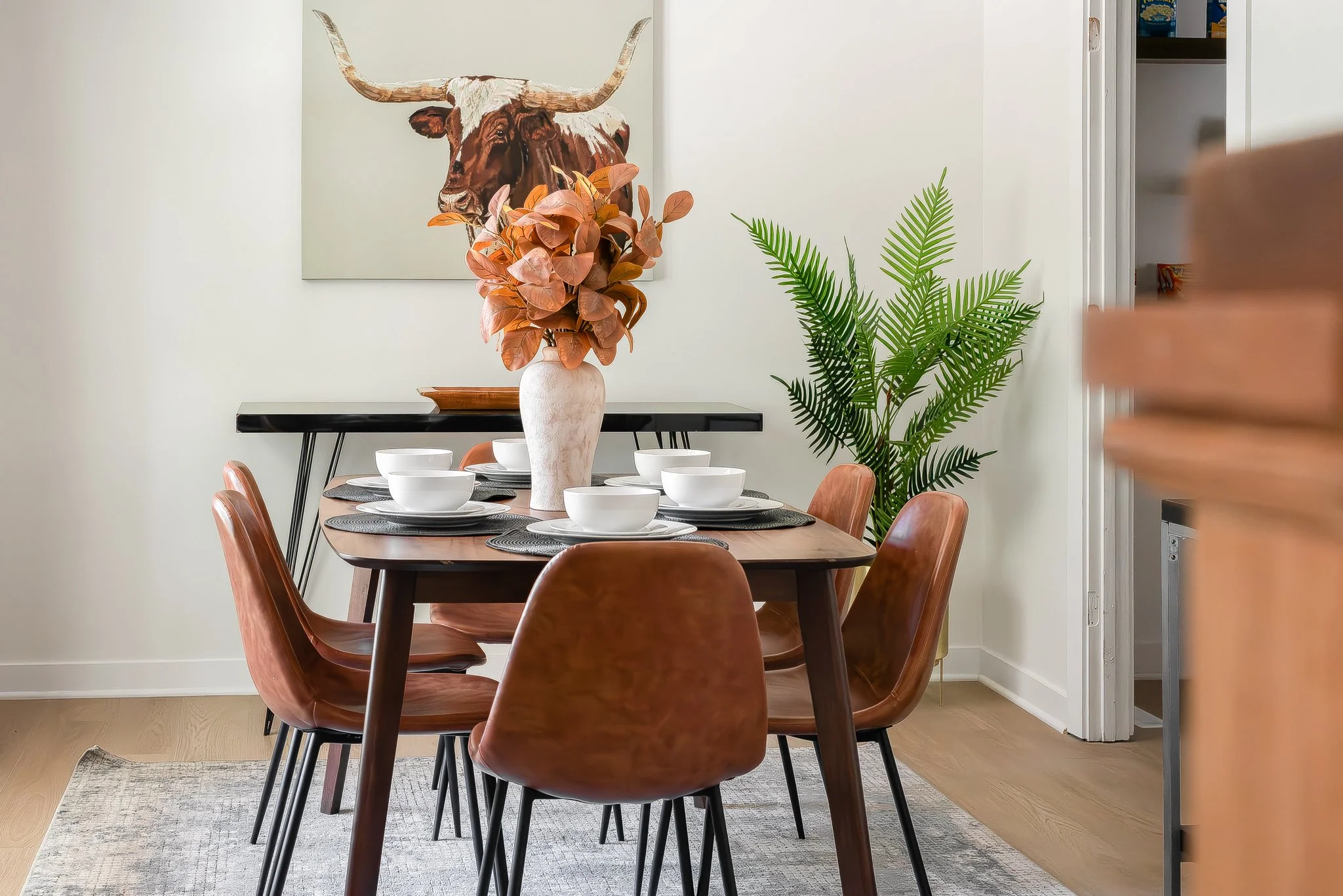 Curated short-term rental photography of a styled interior by Bull City Media in the Triangle, NC