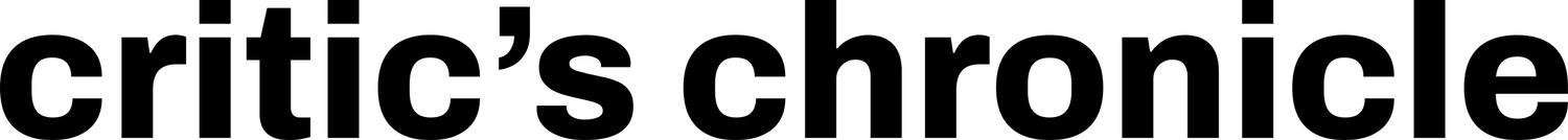 critic's chronicle