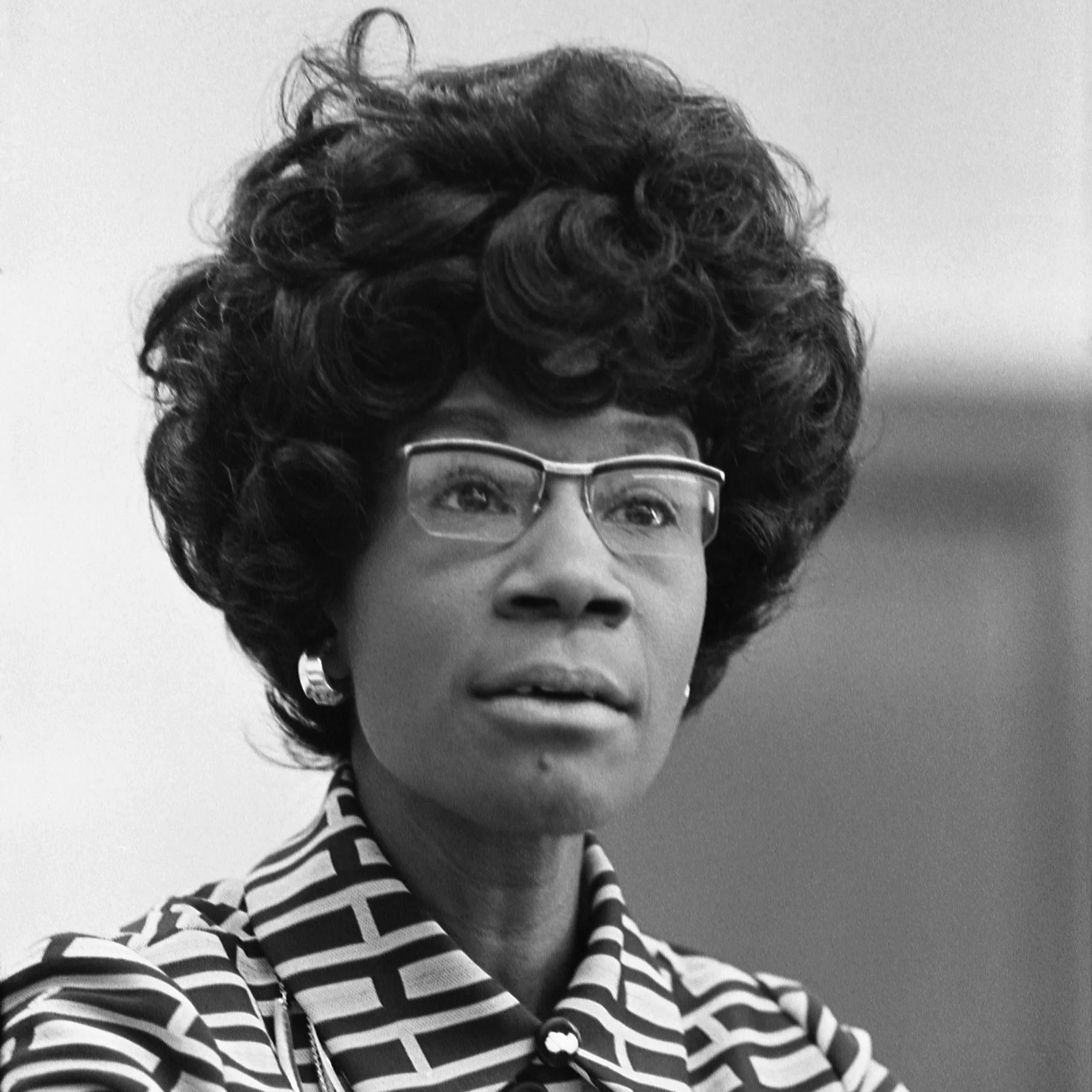 Shirley Chisholm, future member of the House of Representatives announcing her candidacy. Image is in the public domain and is part of a collection donated to the Library of Congress.