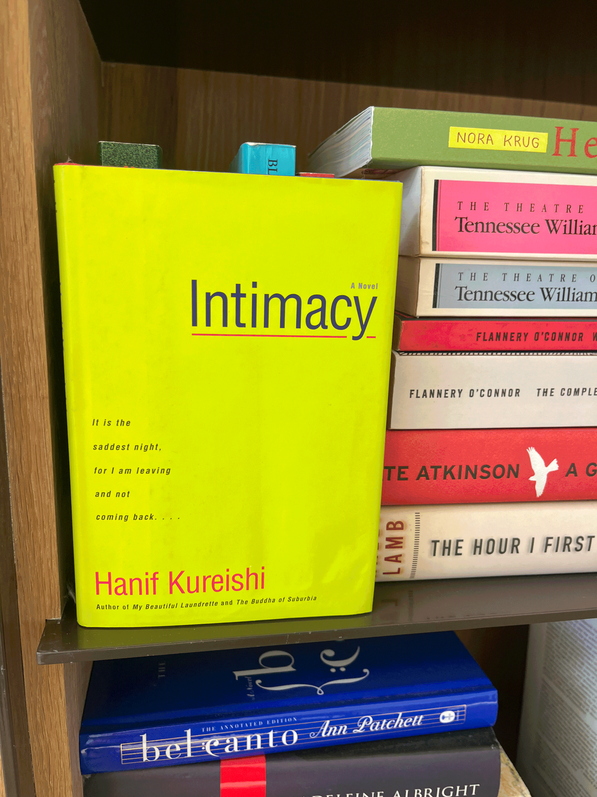 Birthday Book Recs 35/50 : Intimacy by Hanif Kureishi