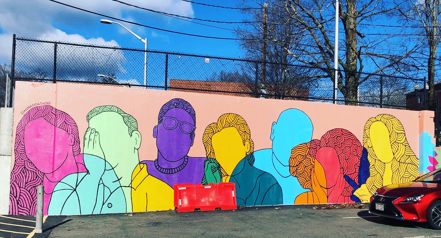 Anna Dugan Mural in Maynard