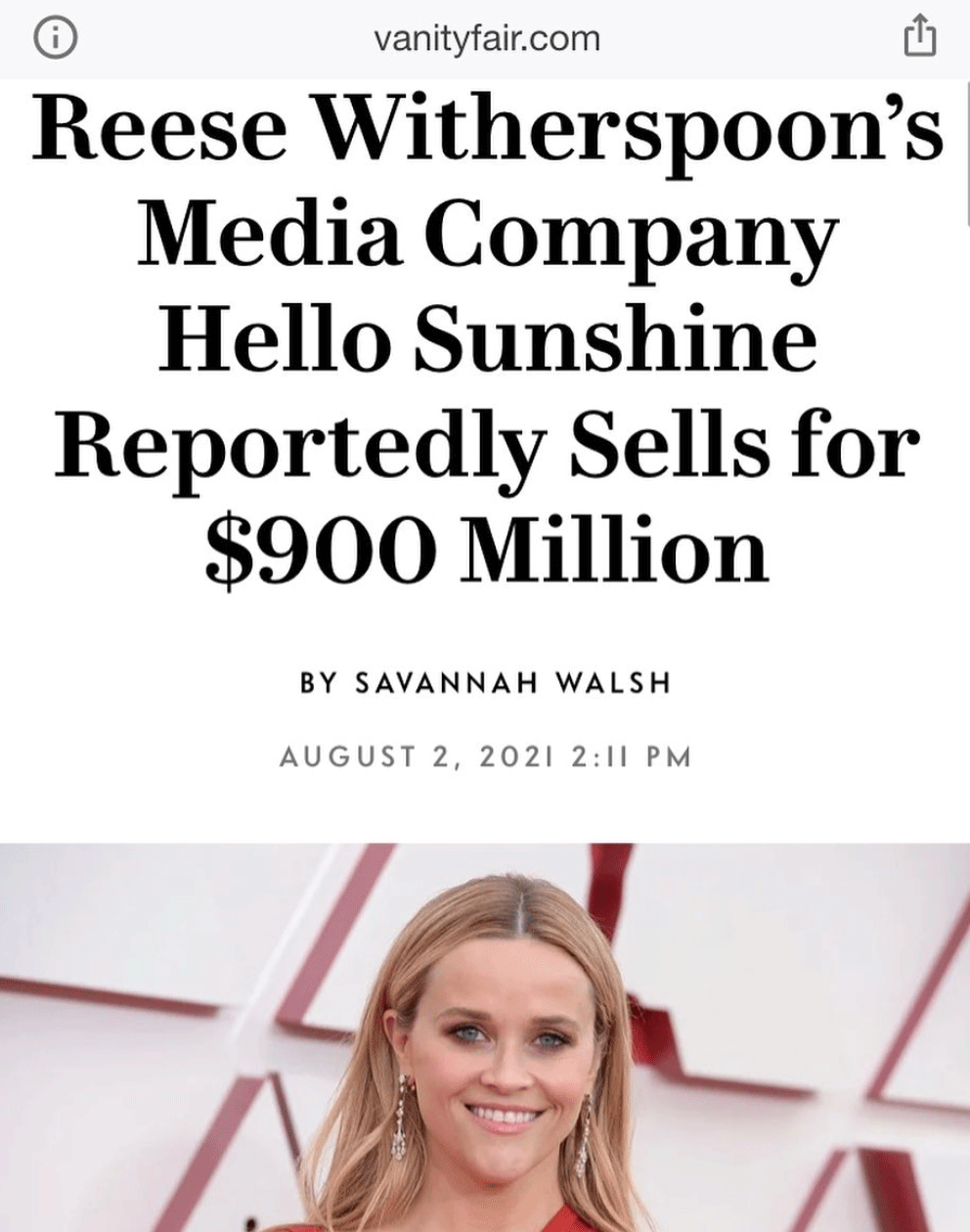 Reese: My Kingdom for Those Book Rights So I Can Make Movies