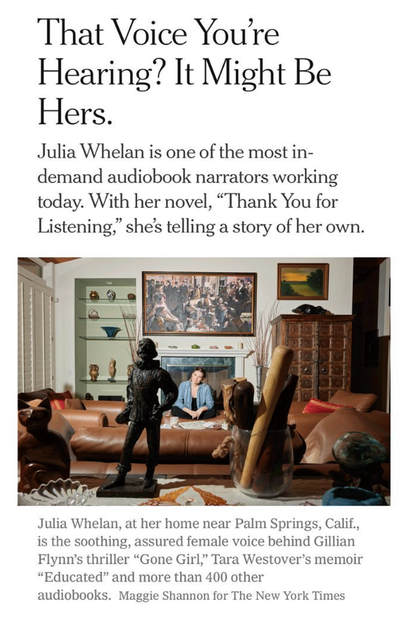 Julia Whelan is Reading to You