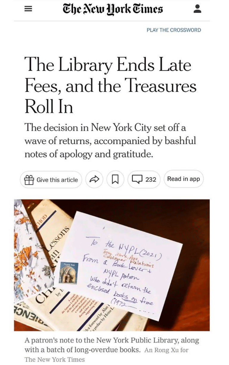 NYPL Got Rid of Late Fees and Check Out What’s Being Returned