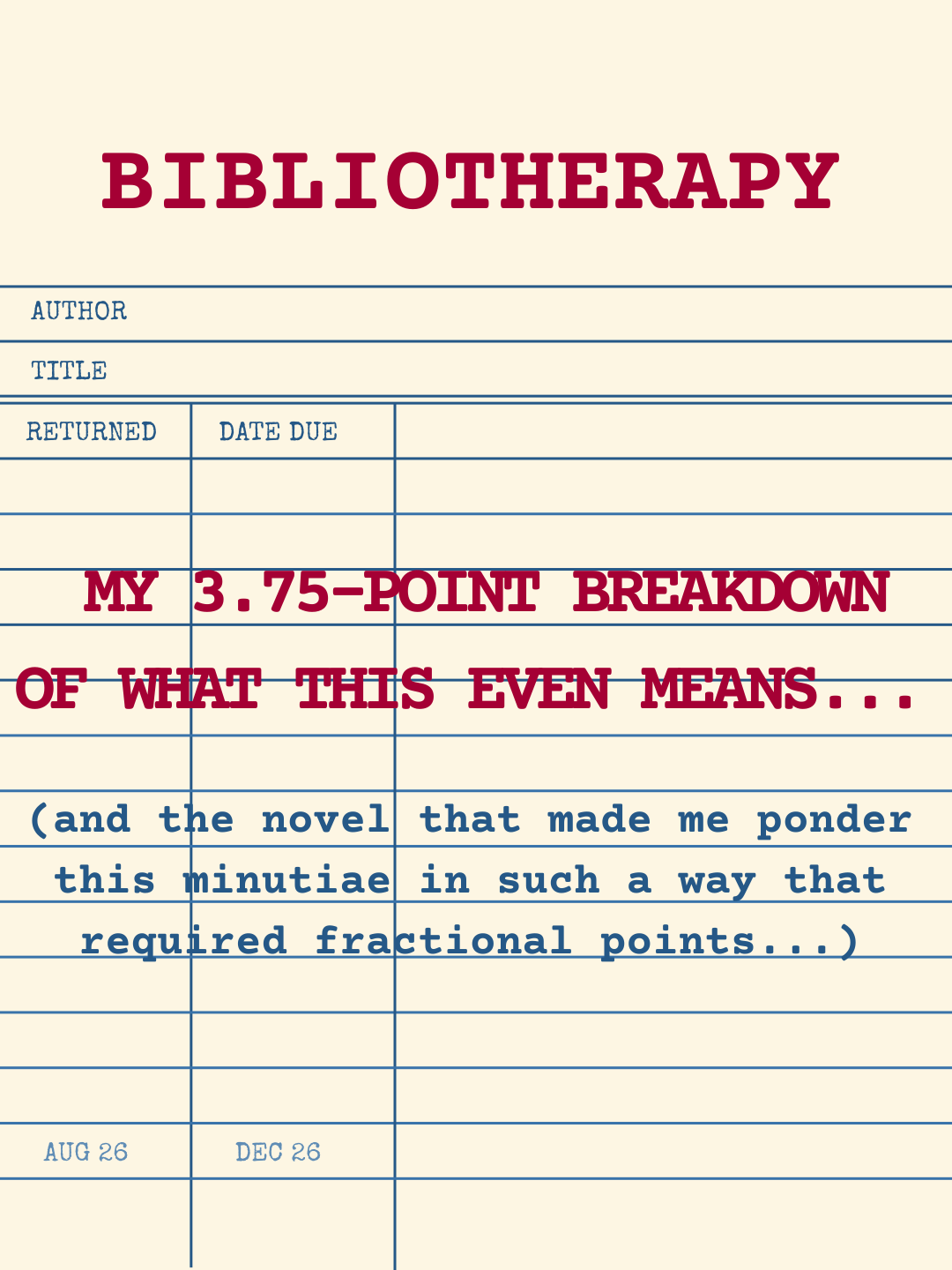 Bibliotherapy and American Han