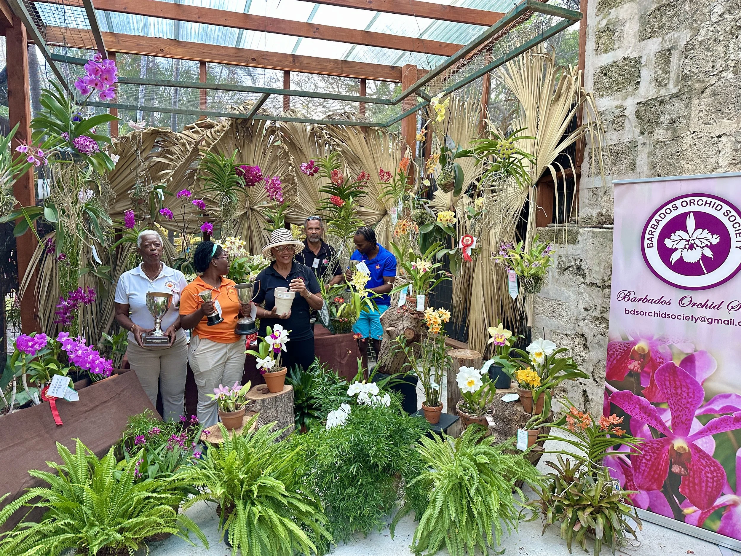 Our winning team - BOS display at the Barbados Horticultural Society's Annnnual Show - 2025