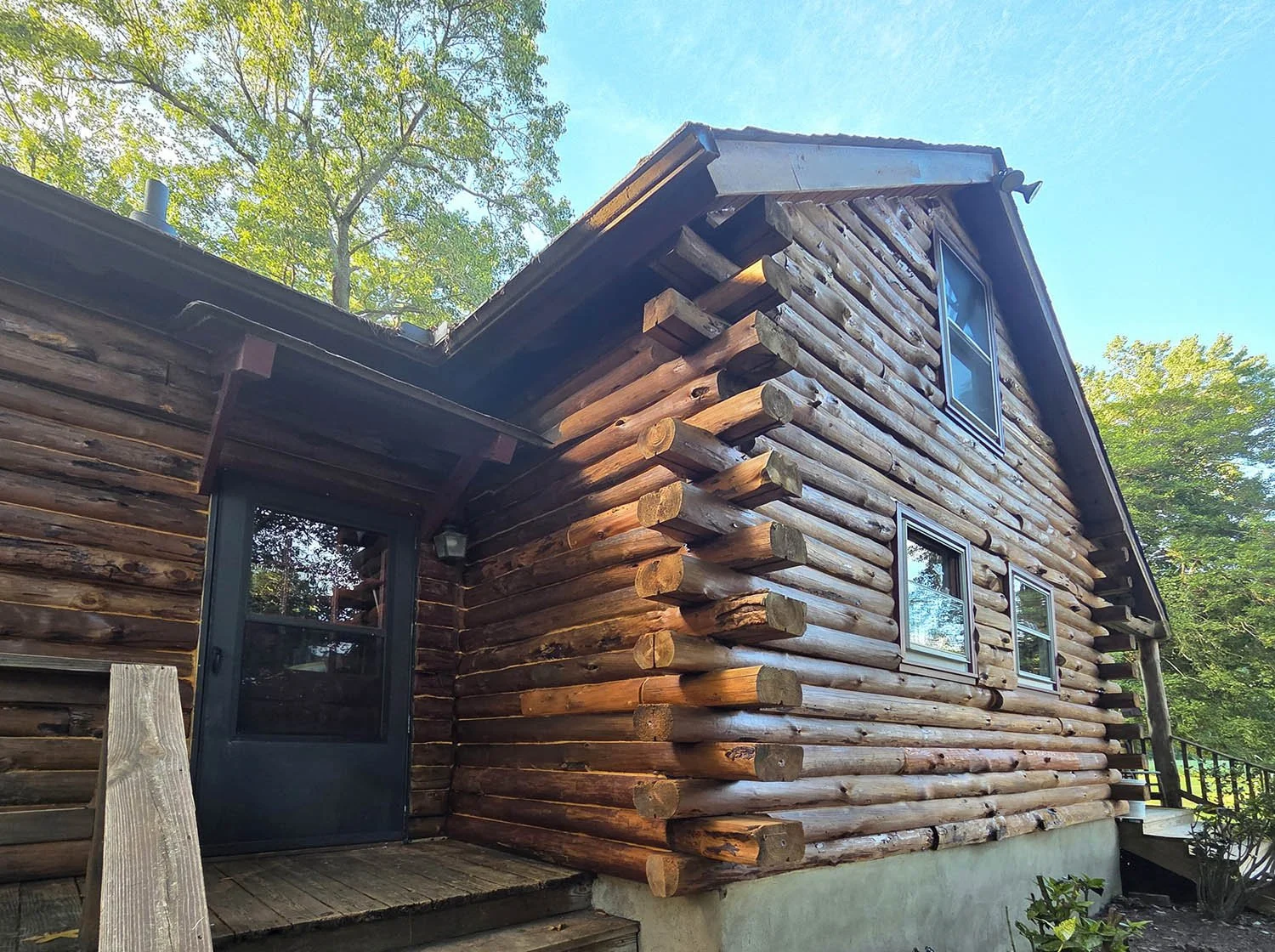 We also caulked every seam on the home and eliminated a downpour in the sunroom when it rained.