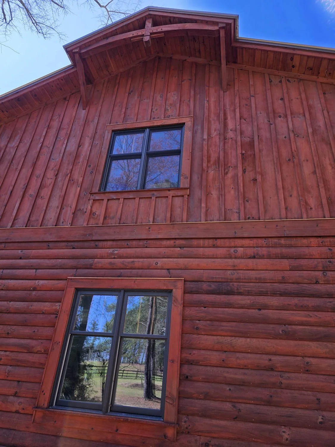 This side of the home looked like a whole different color than the rest.