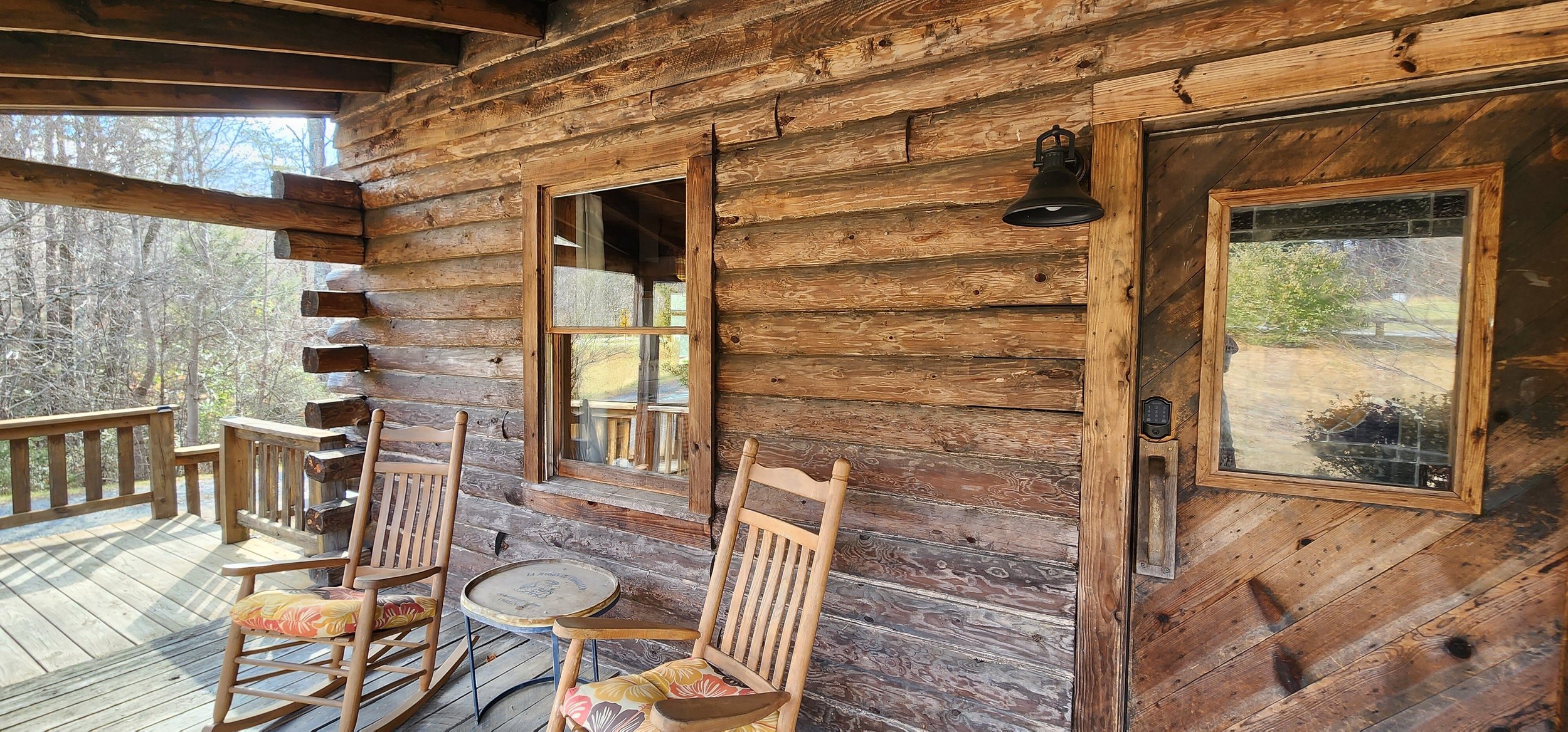 Charming porch, but thirsty logs.