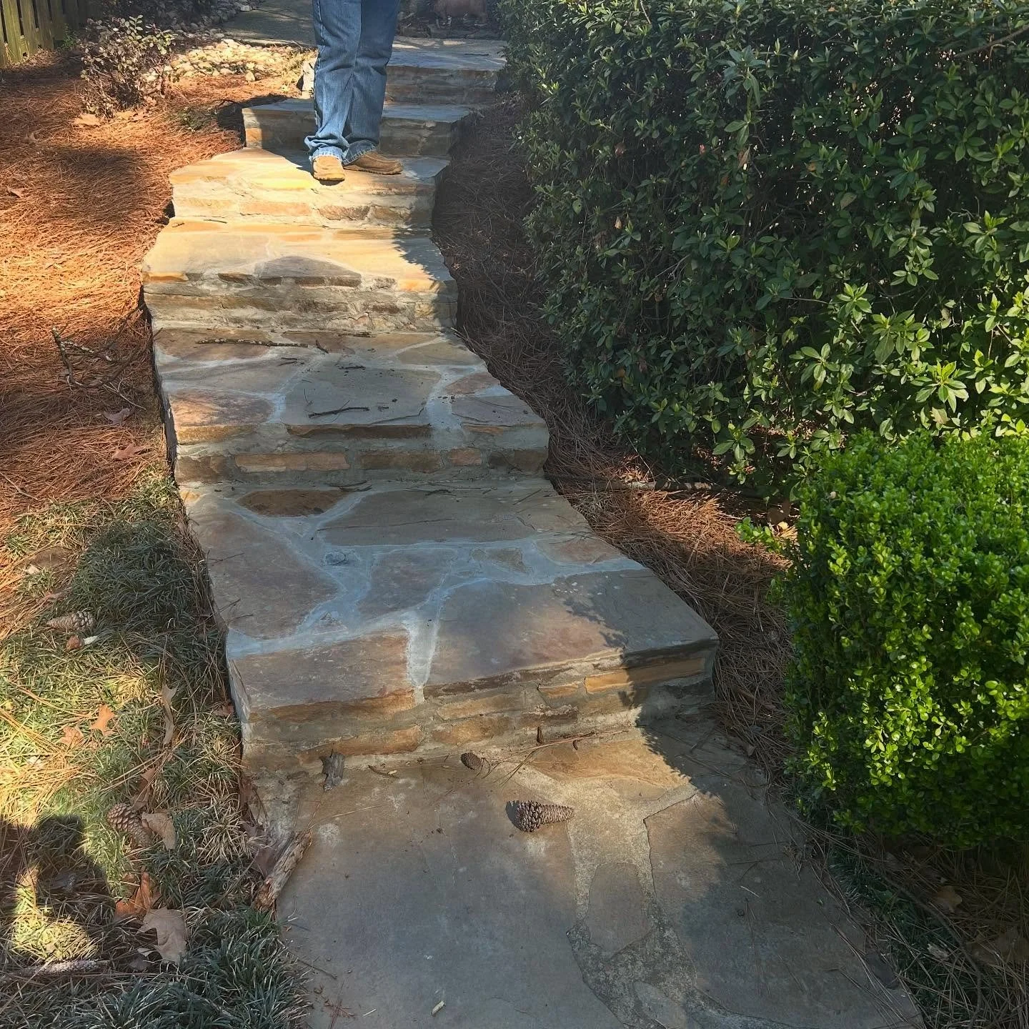 Before and after pictures of a handrail job. Give us a call for your handrail fabrication needs! 
205-657-2967