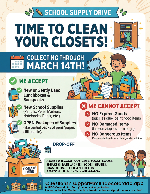 School supply drive - happening now!