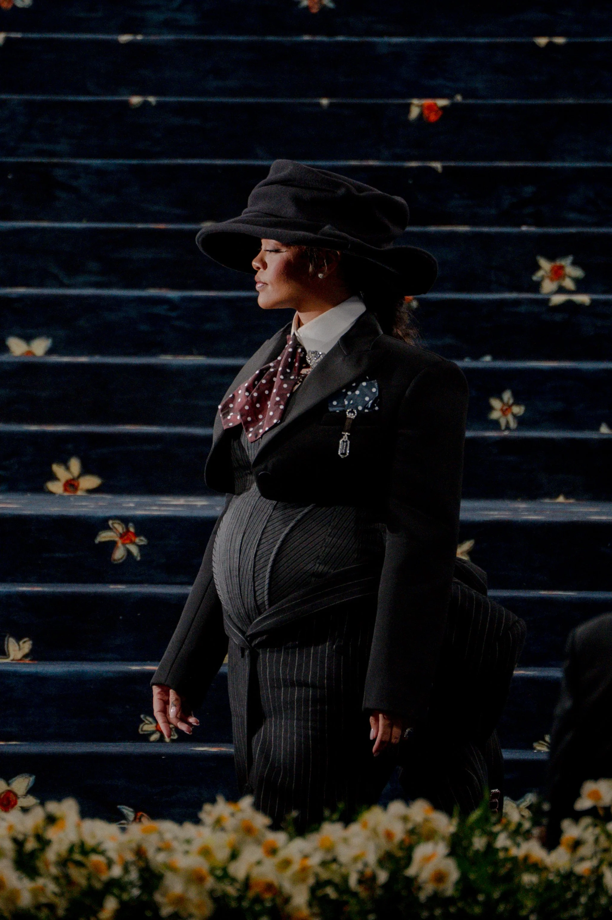 Rihanna on the red carpet at the Met Gala (May 5, 2025)