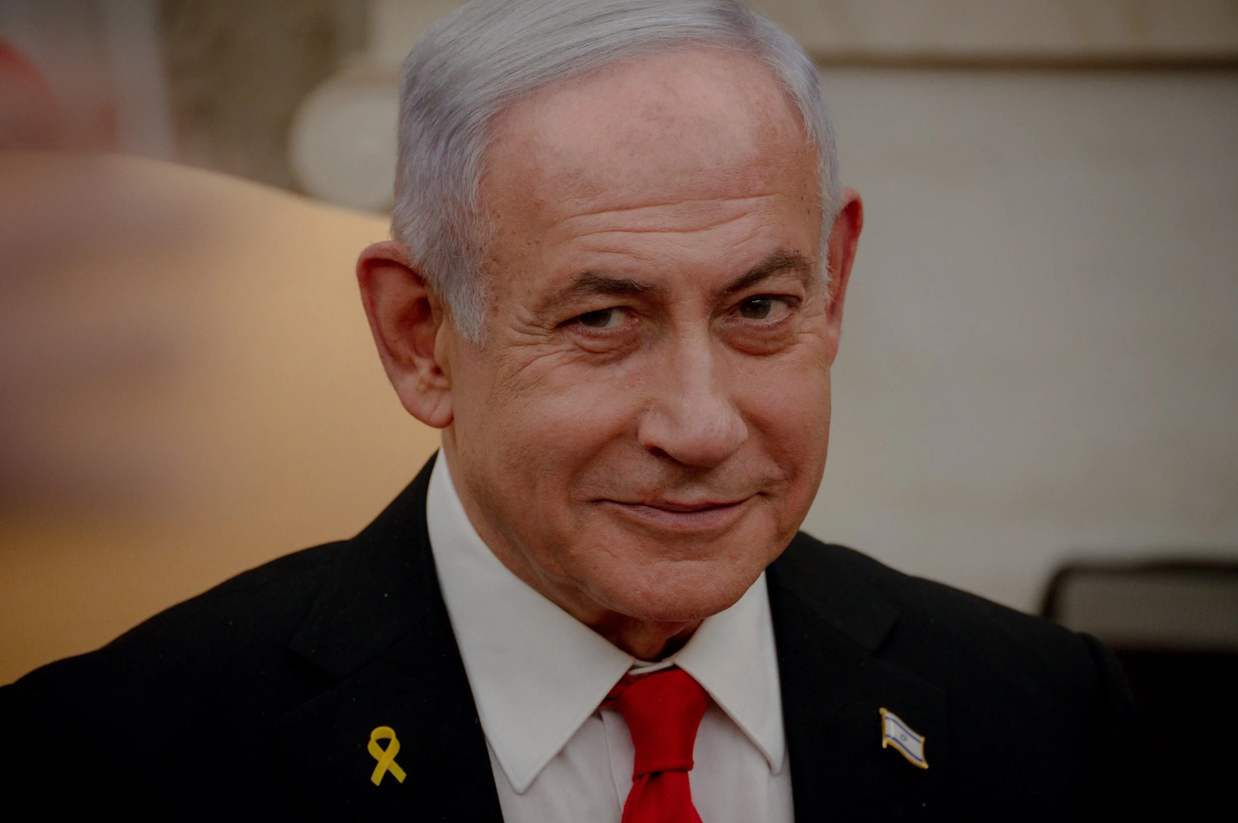 Prime Minister Benjamin Netanyahu at the Oval Office for a meeting with President Donald Trump (Feb 4, 2025)