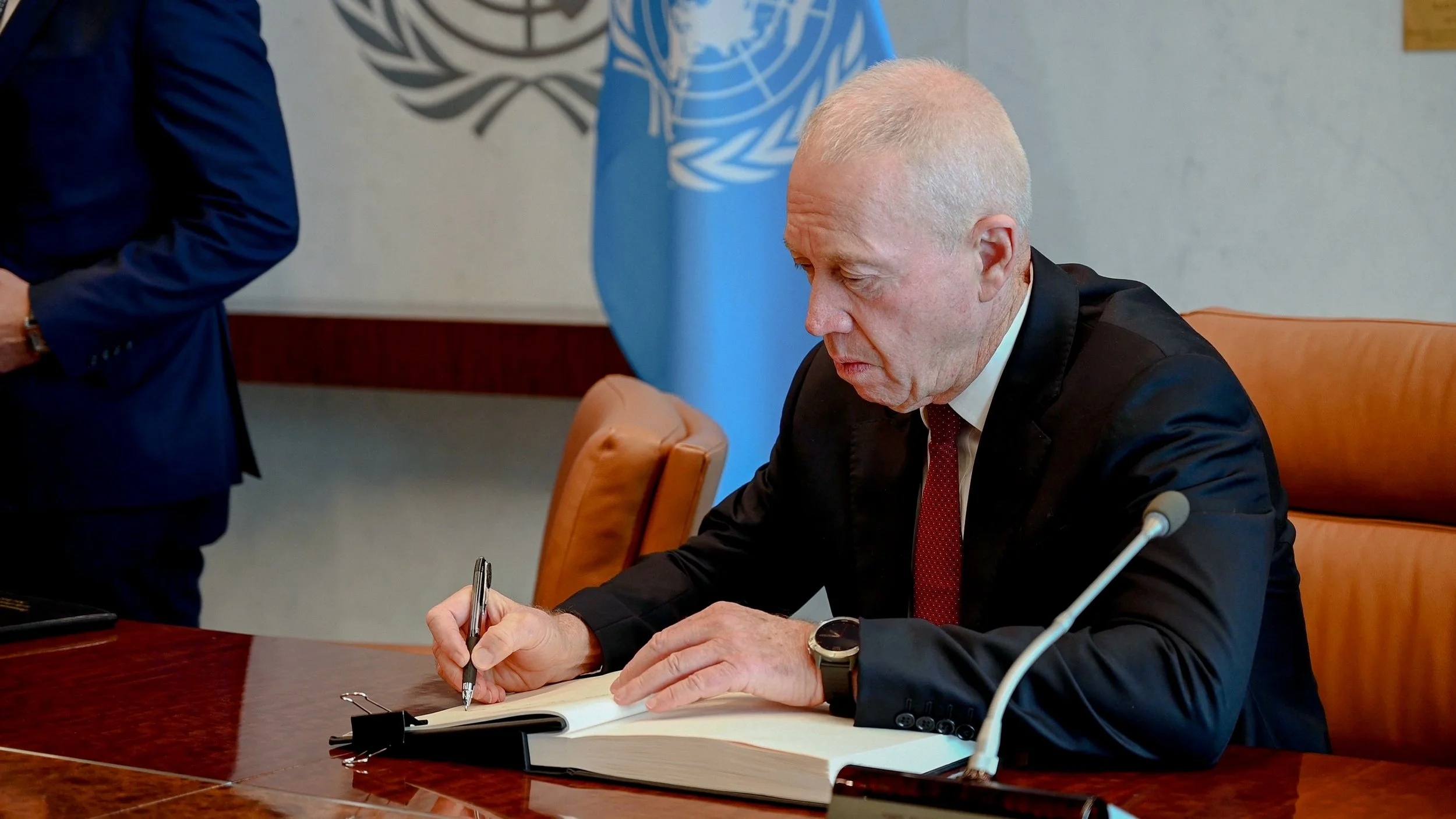Israeli Minister of Defense Yoav Gallant at the United Nations Headquarters (Aug 28, 2023)