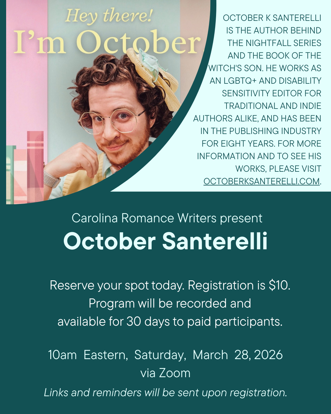 Writing LGBTQ+ Characters with October Santerelli