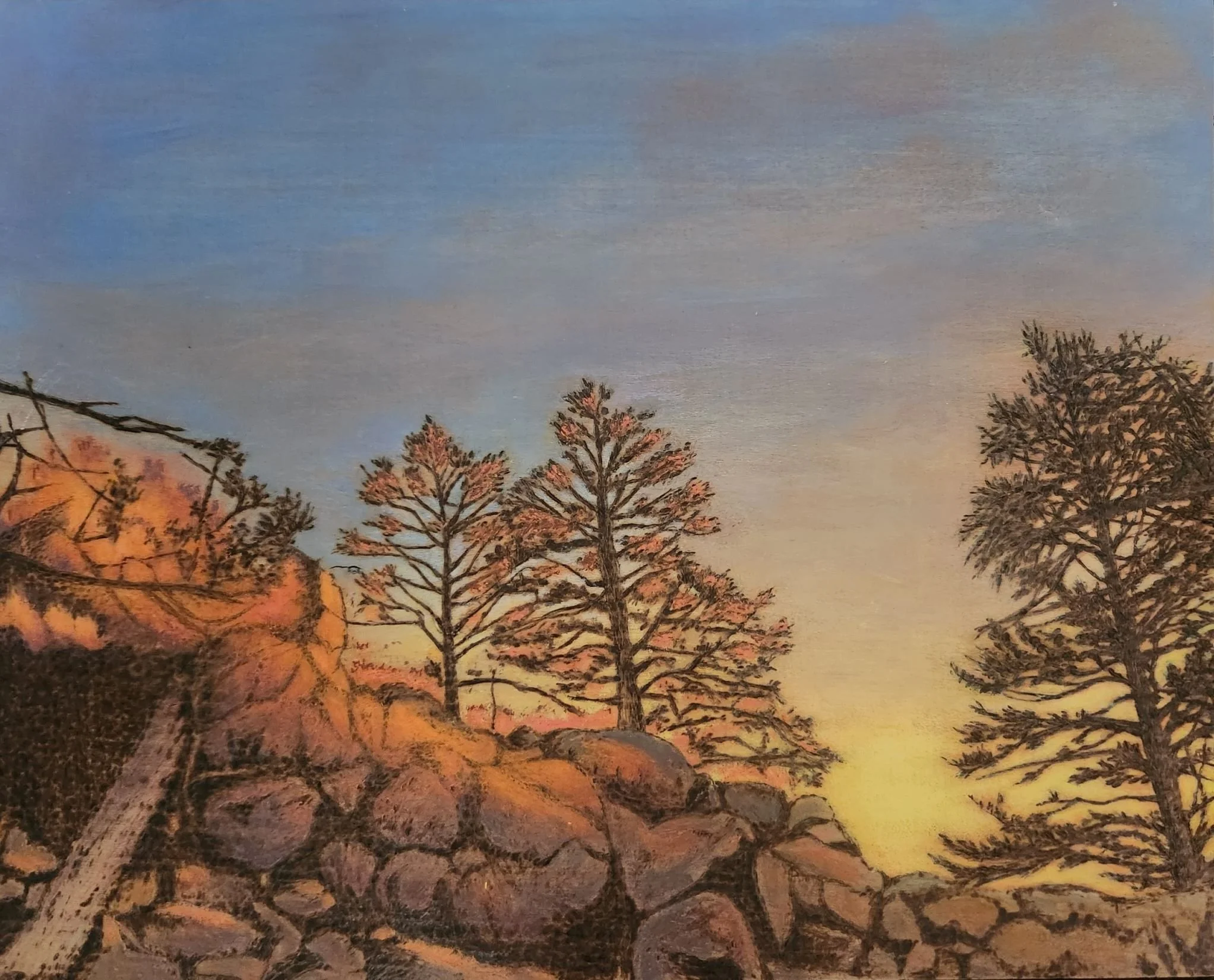 Early Autumn Sunrise
(Approx. 17"x14" once framed)
$325.00