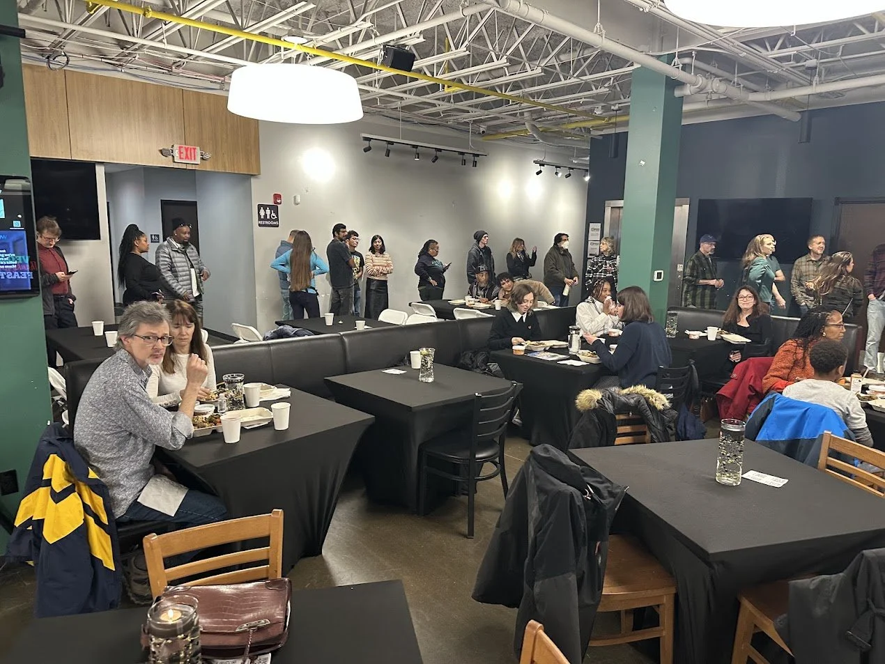 People waiting in line at our Vegan Thanksgiving Feast with Adina's Vegan Cuisine in St. Louis, Missouri.jpg