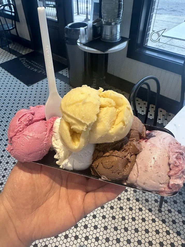 Five scoops of vegan ice cream at our Vegan Ice Cream Social at Clementine's in the Southampton neighborhood of St. Louis.jpg
