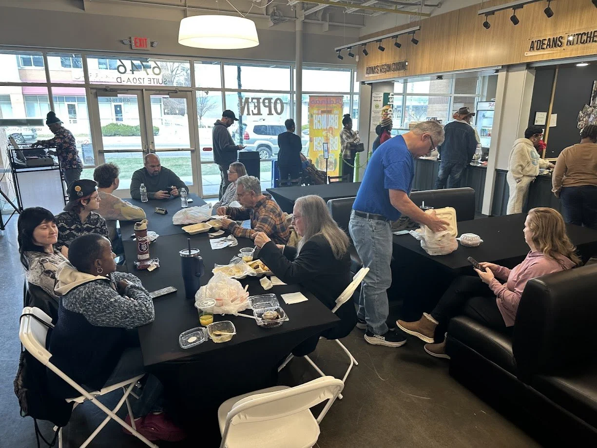 Guests at our vegan brunch at Adina's Vegan Cuisine near University City in St. Louis, Missouri.jpg
