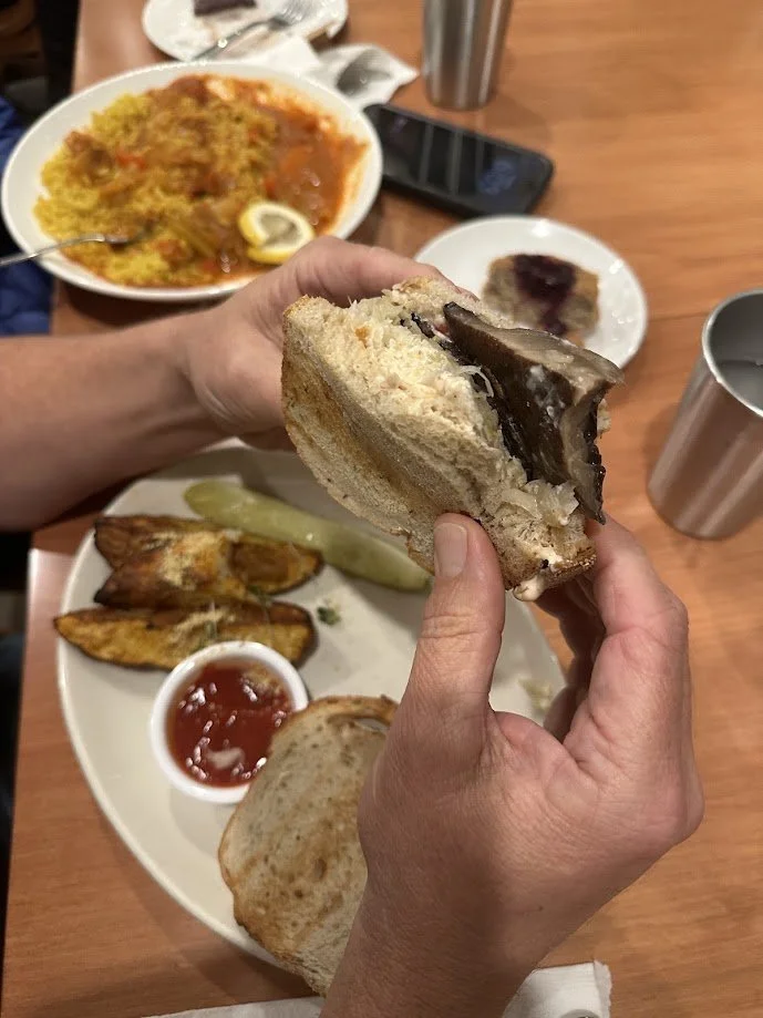 Portobello mushroom reuben at our vegan meetup at Seedz Cafe near Forest Park in St. Louis, Missouri.jpg