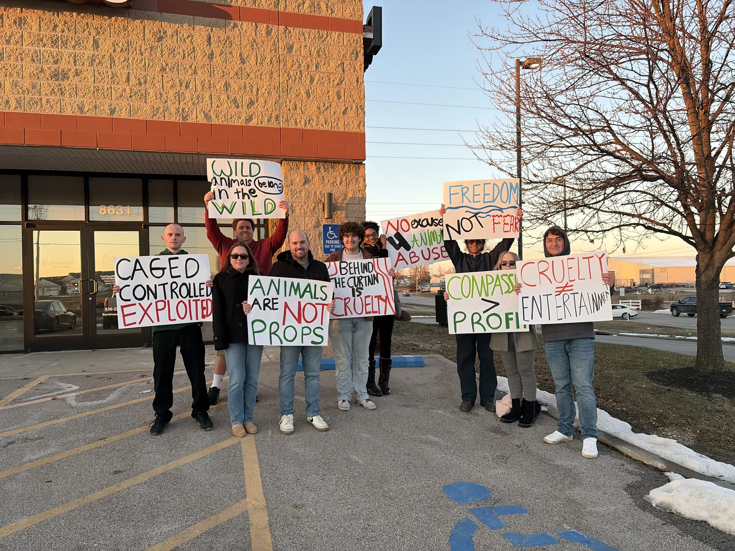 Vegan activists protesting circus cruelty in Lake St. Louis.jpeg
