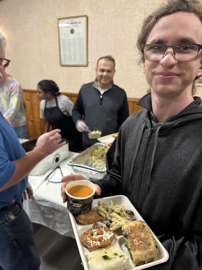 Gabe with his food at our Plant Italia Dinner at American Legion Post 111 in Shrewsbury, Missouri.jpg