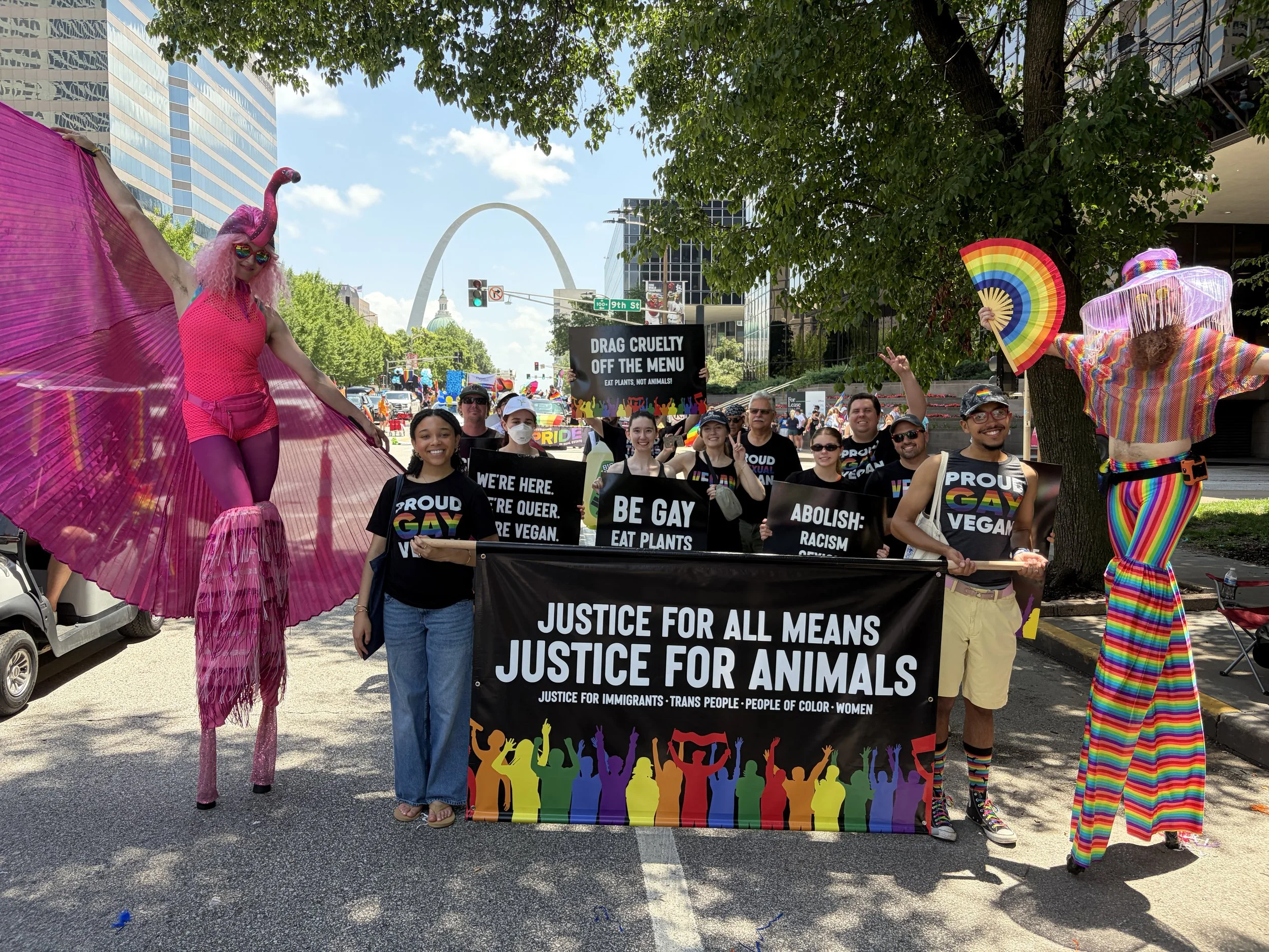 12 activists marched in our 4th annual Vegan Pride Parade!