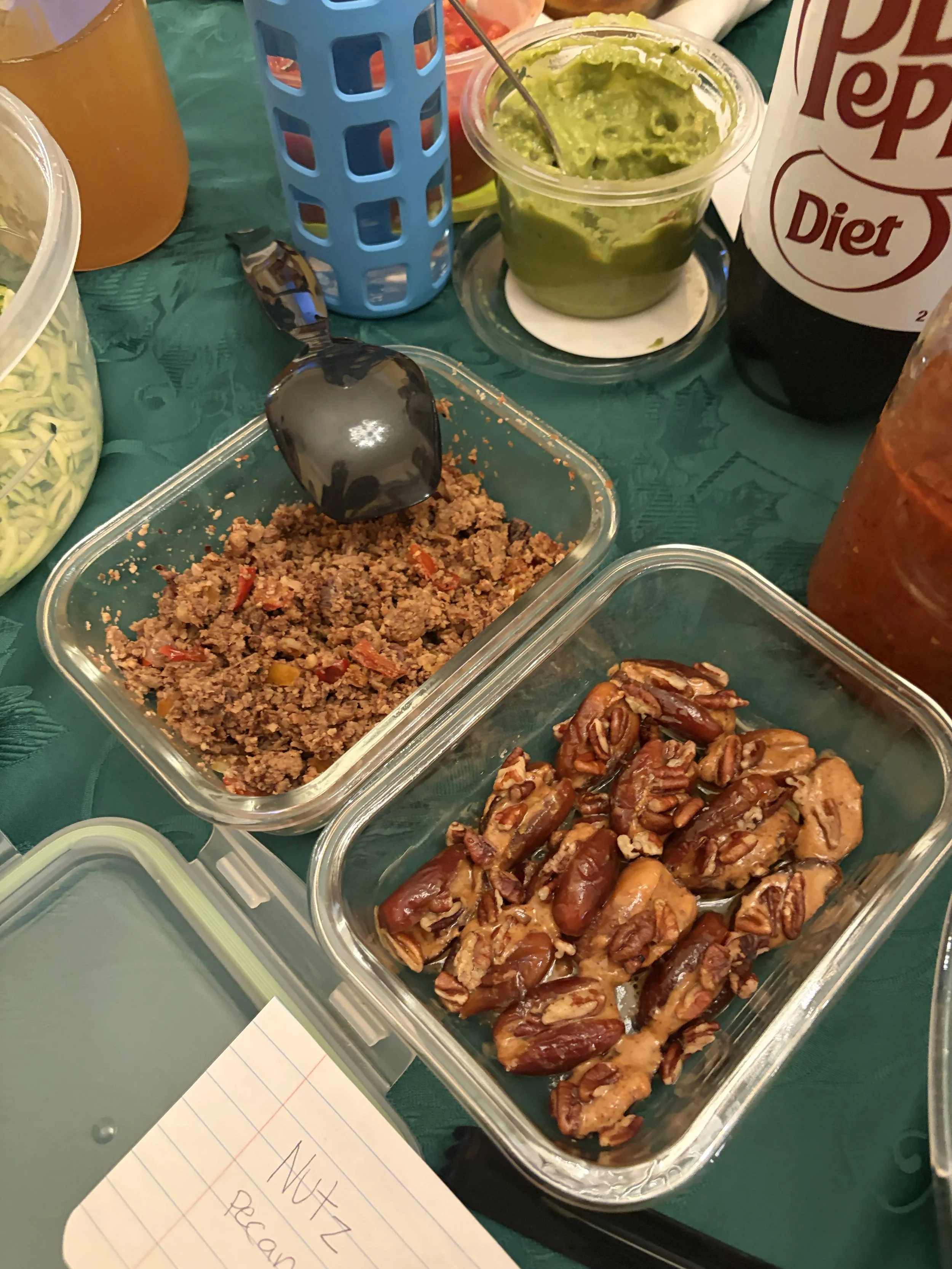 Variety of nuts to be accompanied with zucchini noodles at Plant Lovers Potluck in St. Louis, Missouri.png